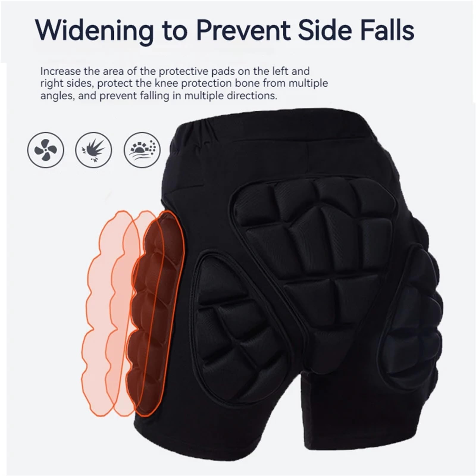 Short de Ski Rembourré 2XS-3XL Sports de Plein air Ski Skate Snowboard Butt Protection Ski Protecteur Patinage À roulettes De Protection Hanche Rembourré Shorts(XXXL)