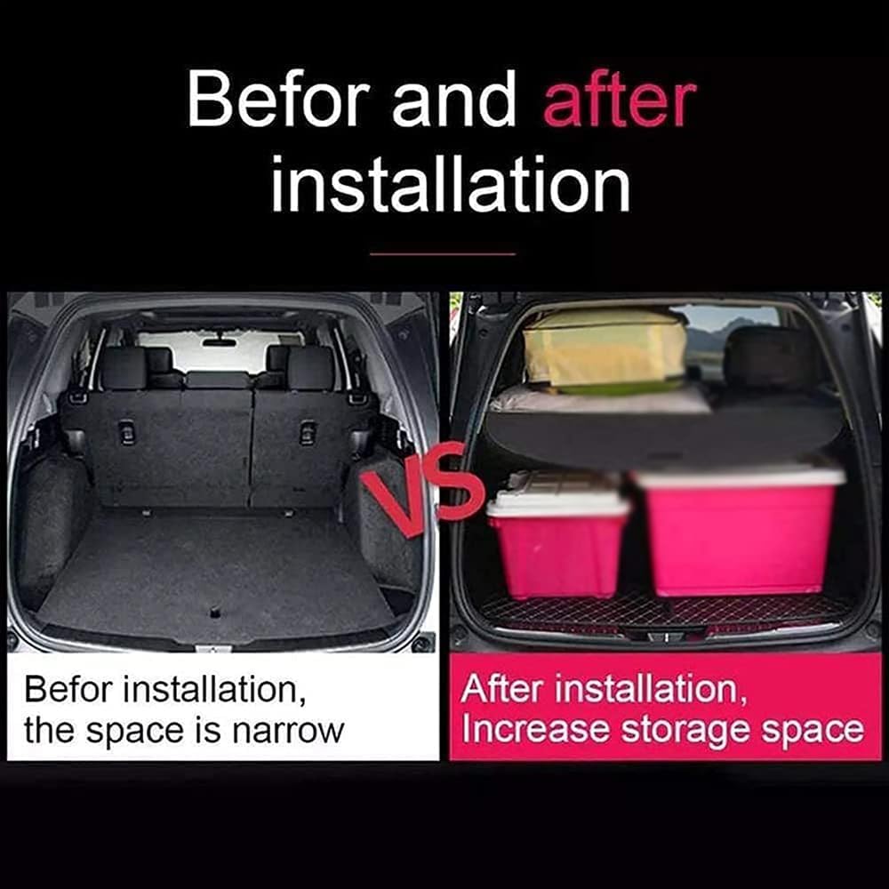 per MG ZS ZS11 2018 2019 2020 2021 2022 2023, Accessori per Auto Interni Retrattile Bagagliaio Posteriore Bagagli Sicurezza Privacy Ombra Scudo Copertura Organizzatore