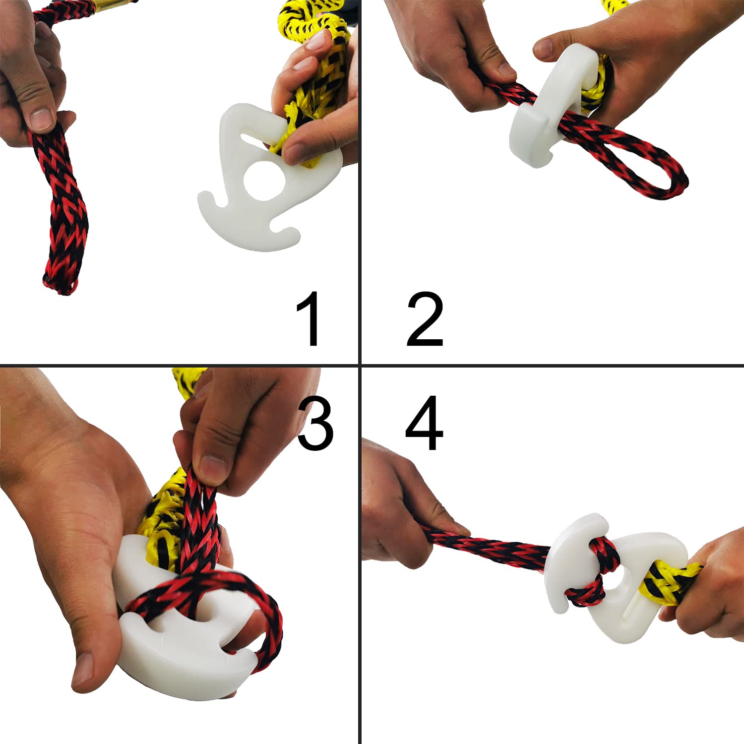 Jet Slinger Ropes Tube Connector Boat Tube Tow Rope Quick Connector - Heavy Duty 6000lb ...