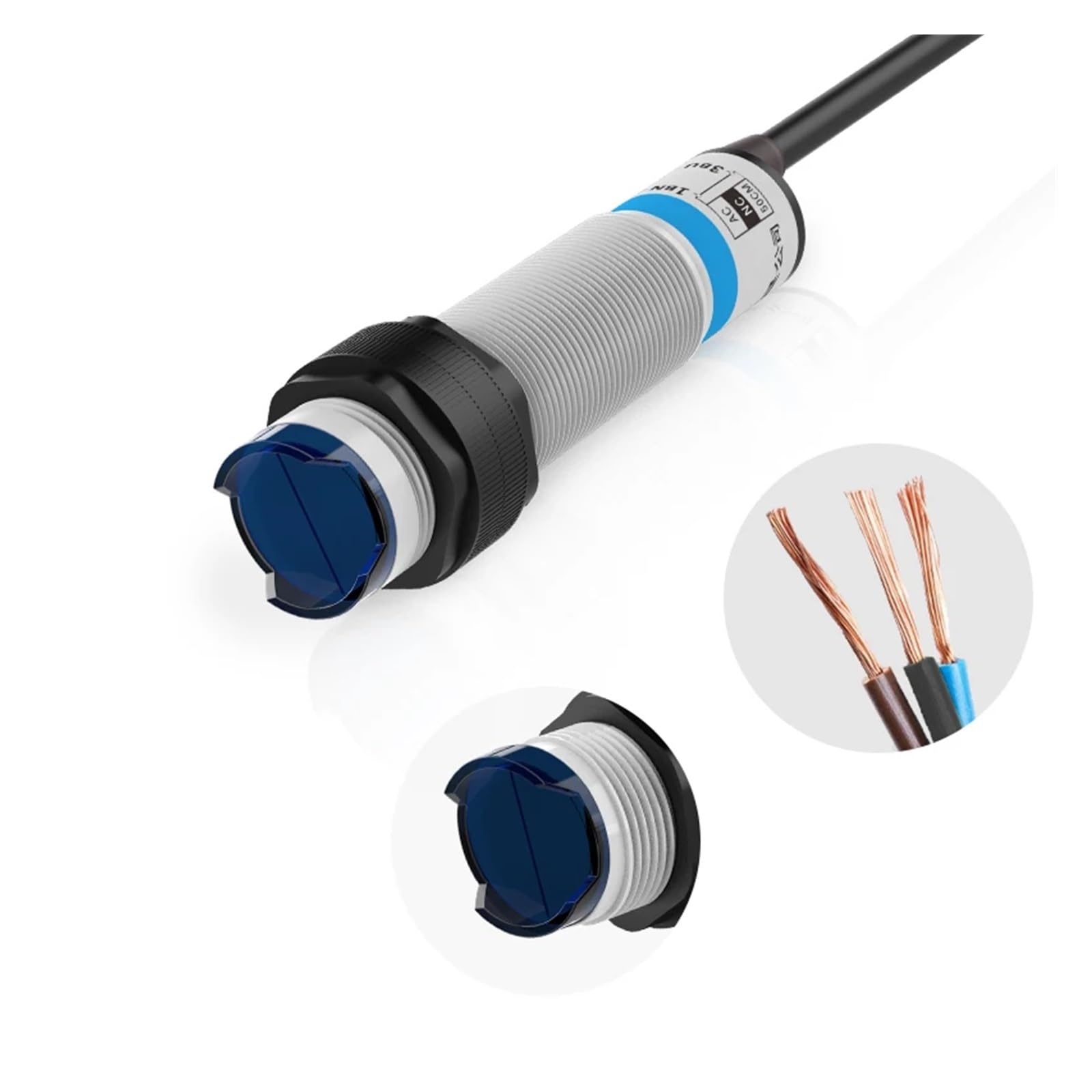 Infrarot-Fotoelektrischer Sensor, diffuse Reflexion, Erfassungsabstand 10–50 cm, E3F-Serie, 10–30 VDC, NPN, PNP-Lichtschranke(50CM AC2-wire NO)
