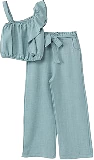SIKA Girls Set of 2 Pieces Sleeveless Top&Pants Set of 2 Pieces