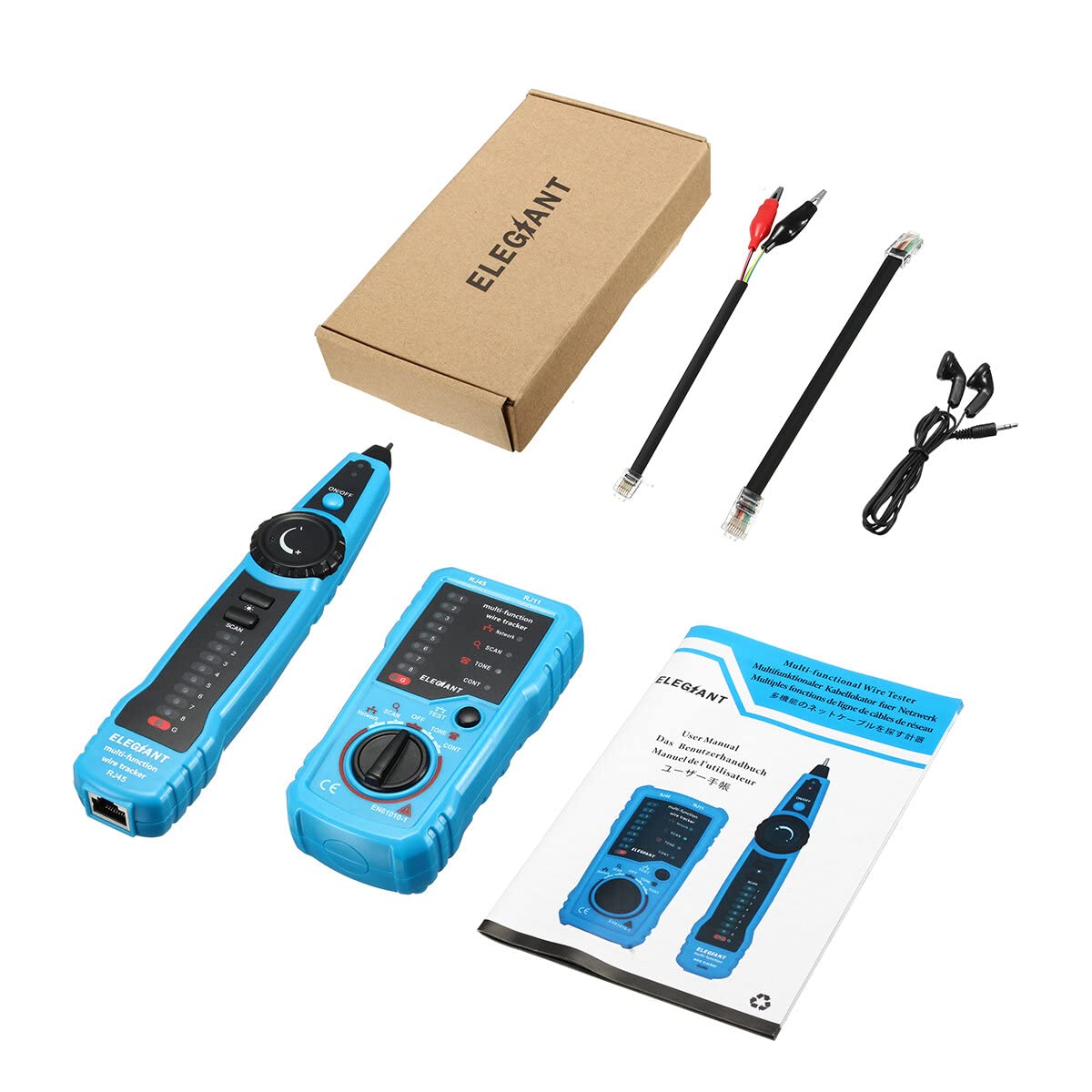 FWT11 RJ11 RJ45 Telephone Wire Tracker Tracer Toner Ethernet LAN Network Cable Tester Line Continuity Check