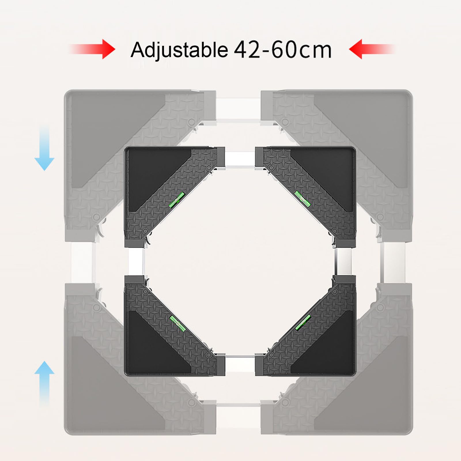 Piedini Antivibrazione Lavatrice Sovrapposizione Lavatrice Asciugatrice Scaffale Lavatrice Regolabile Rialzo Lavatrice da Terra Supporto Lavatrice 8 Legs 8 Wheels