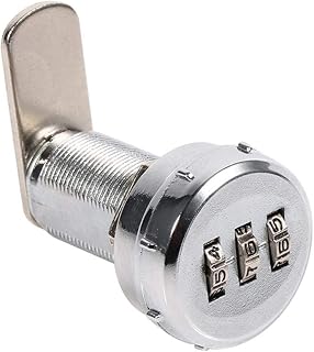 (3 Pack)Combination Cabinet Cam Lock, Bright Chrome Zinc Alloy Password Coded Lock Keyless Security Drawer Locks for Safety of Box Cabinet Drawer(#3)