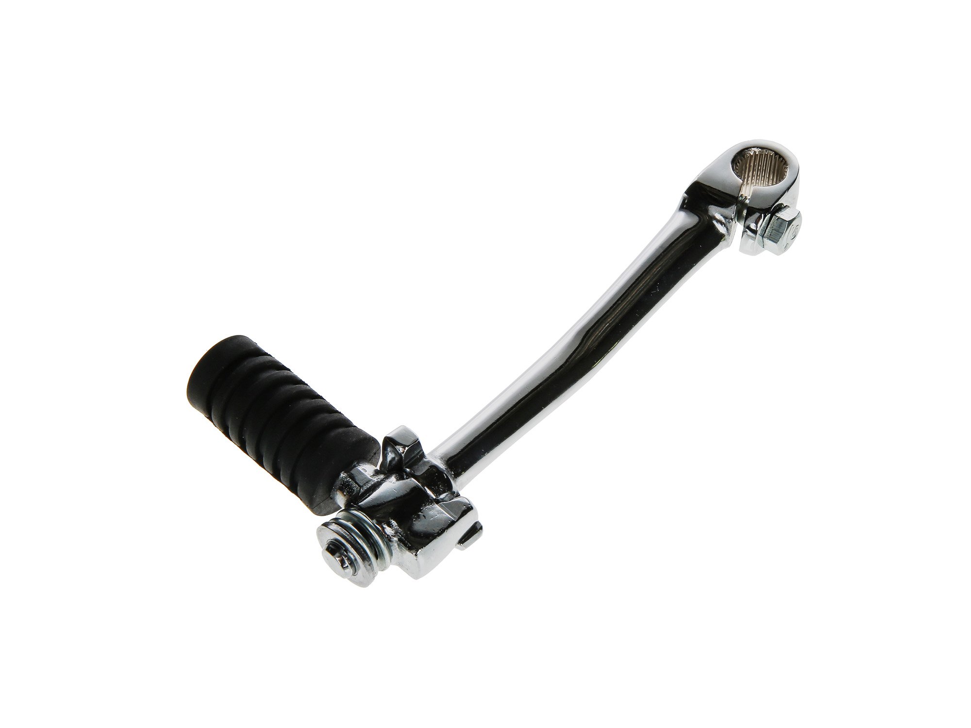 EAO Kickstarterhebel klappbar mit Gummi in Chrom - für Simson S51, S50, S53, S7