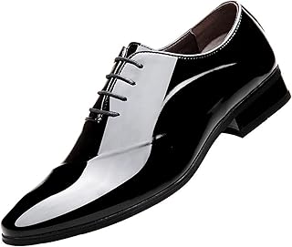 Black Leather Shoes Men Patent Leather Shoes Men Dress Business Oxfords ...