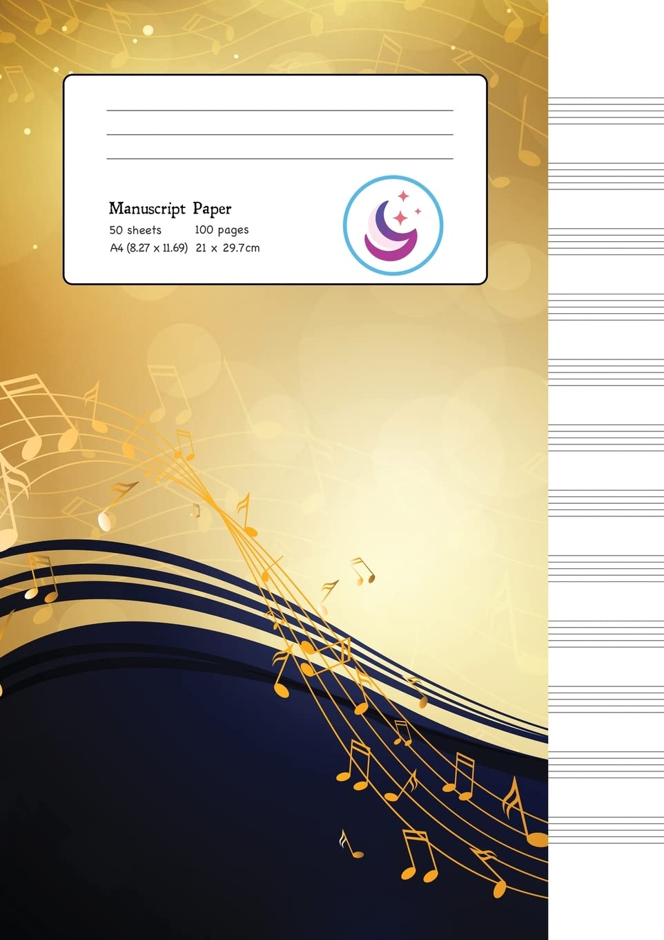 - Manuscript Paper: Yellow Notes A4 Blank Sheet Music Notebook: 1 (Music Gifts & Composition Books)
