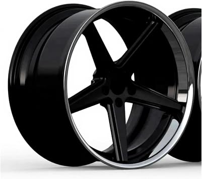 5x1143 20 Inch Aluminum Alloy Forged Process Deep Dish 5 Spoke Wheel Rims Compatible for Luxury Cars