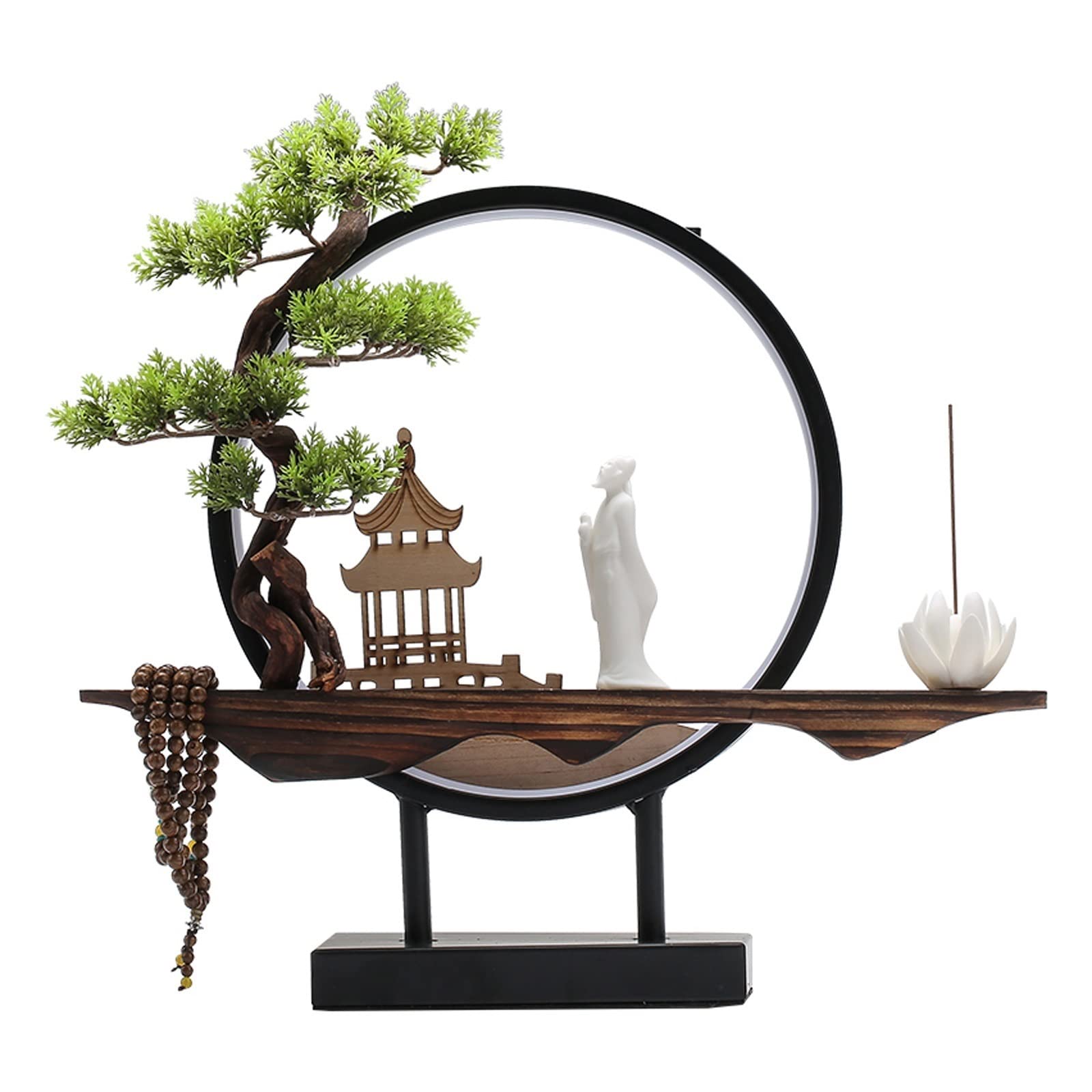 Incense Holder Base Creative Chinese-style Censer Decorations Ceramic Reflux Holder Aromatherapy Furnace Beautiful Home Decoration(A)