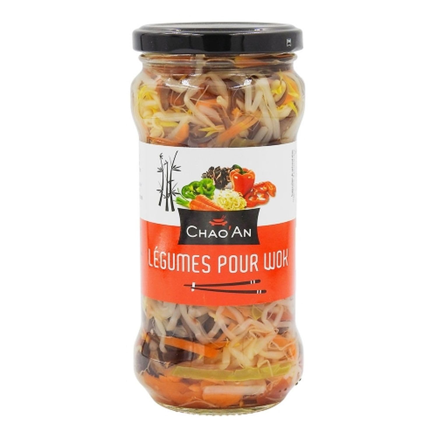 Lot 6x Légumes pour wok Chao’an 330g – Format familial – Mélange de légumes asiatiques pour cuisine rapide