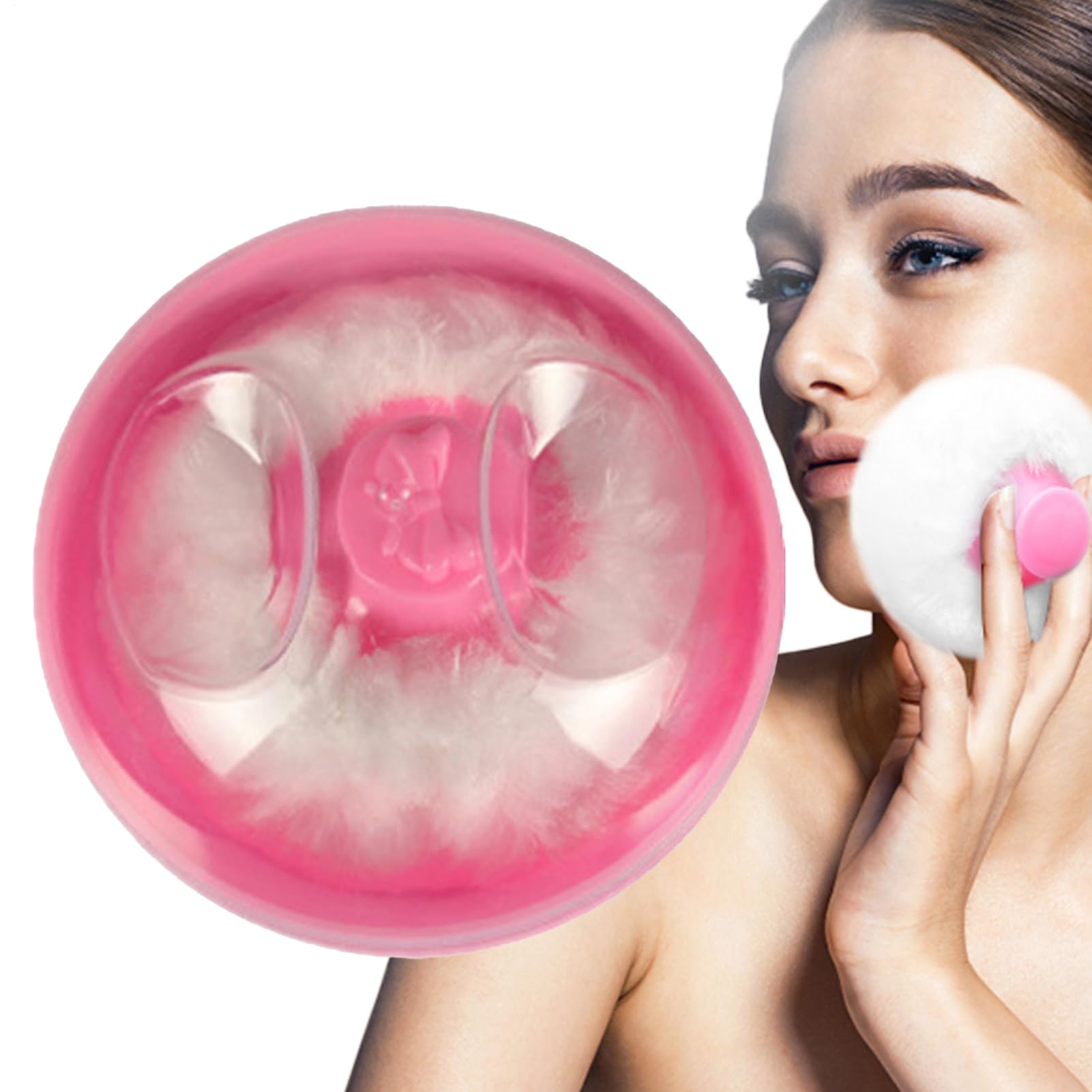 Scatola Con Cuscino per Cipria e Applicatore,Contenitore per Talco Corpo Donna con Piumino - Indispensabile Da Viaggio Portatile Per Routine Sera Cura Per Clima Caldo E Dopo Doccia O Bagno