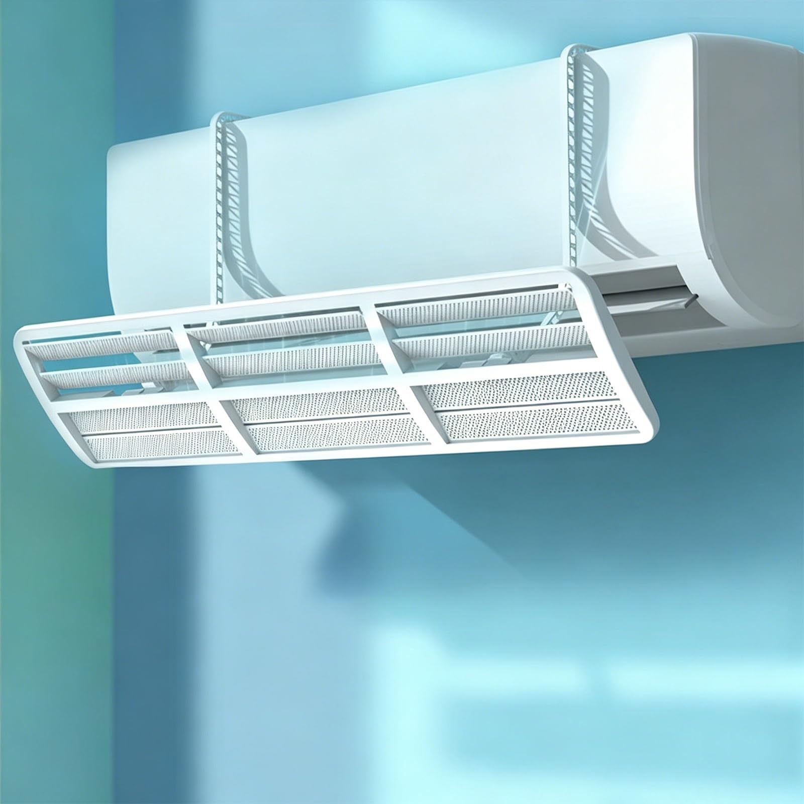 YCYHXJB 35x8 in Air Vent Deflector, Adjustable Mini Split Air Deflector, Anti-Condensation Baffle for 99% of Wall-Mounted Air Conditioners