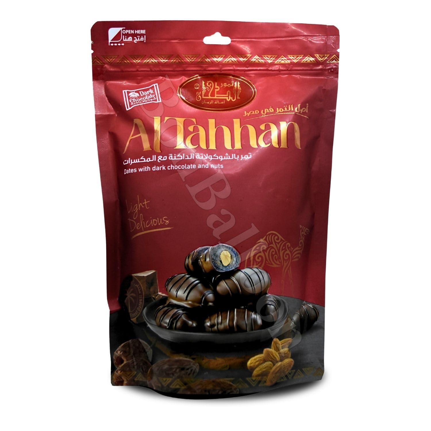 Al Tahhan Dates With Dark Chocolate And Nuts Light Delicious Chosen Of The Finest Dates Natural Pure Sweet Taste Egypt Saudi Palm Halal Gmo Free Tamr Fresh Arabia Vegan Ramadan (1Pack = 8.82 oz)