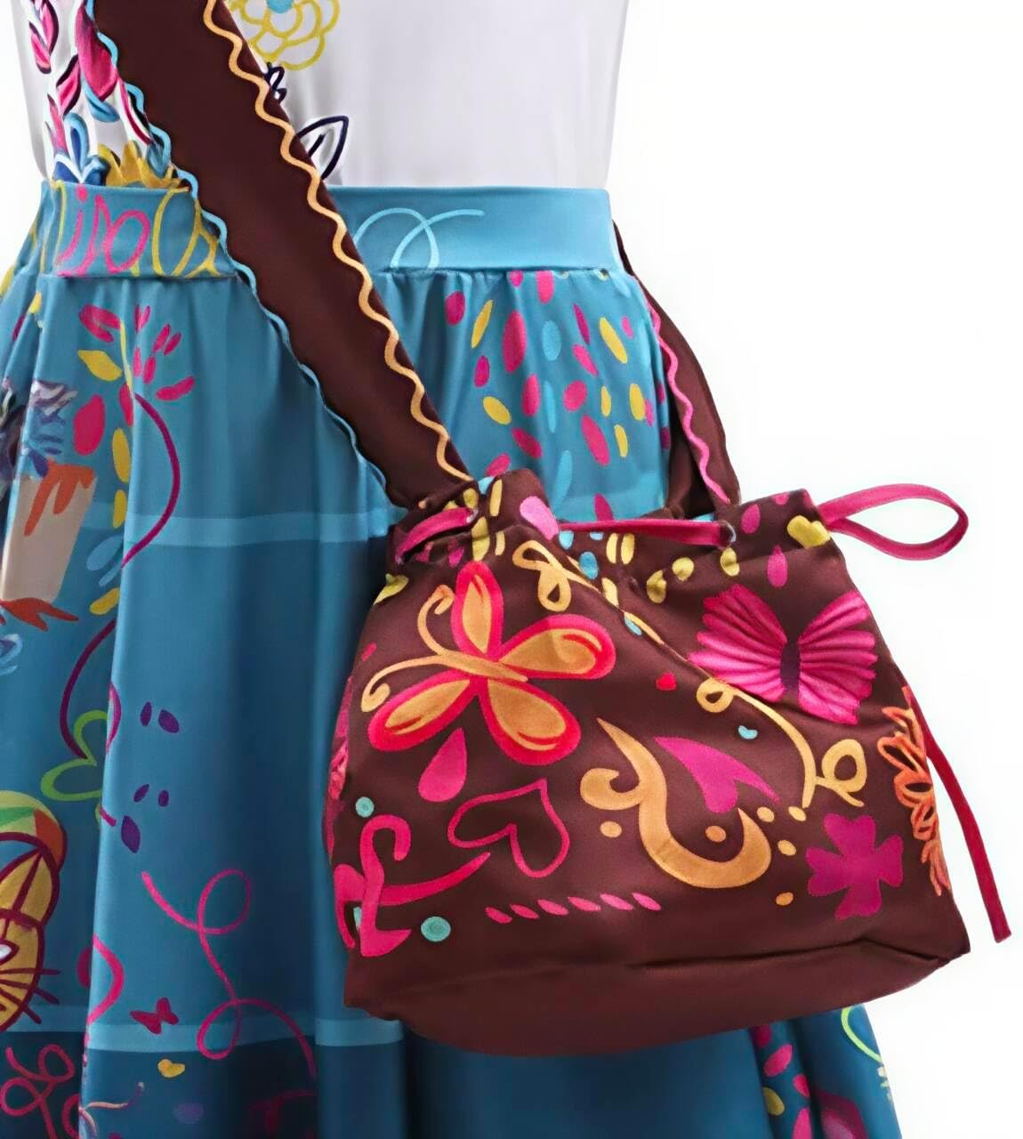 LZH Encanto Mirabel Costume Dress For Girls Cosplay Isabela Madrigal Princess Halloween Dress Up With Glasses Earrings - Image 6