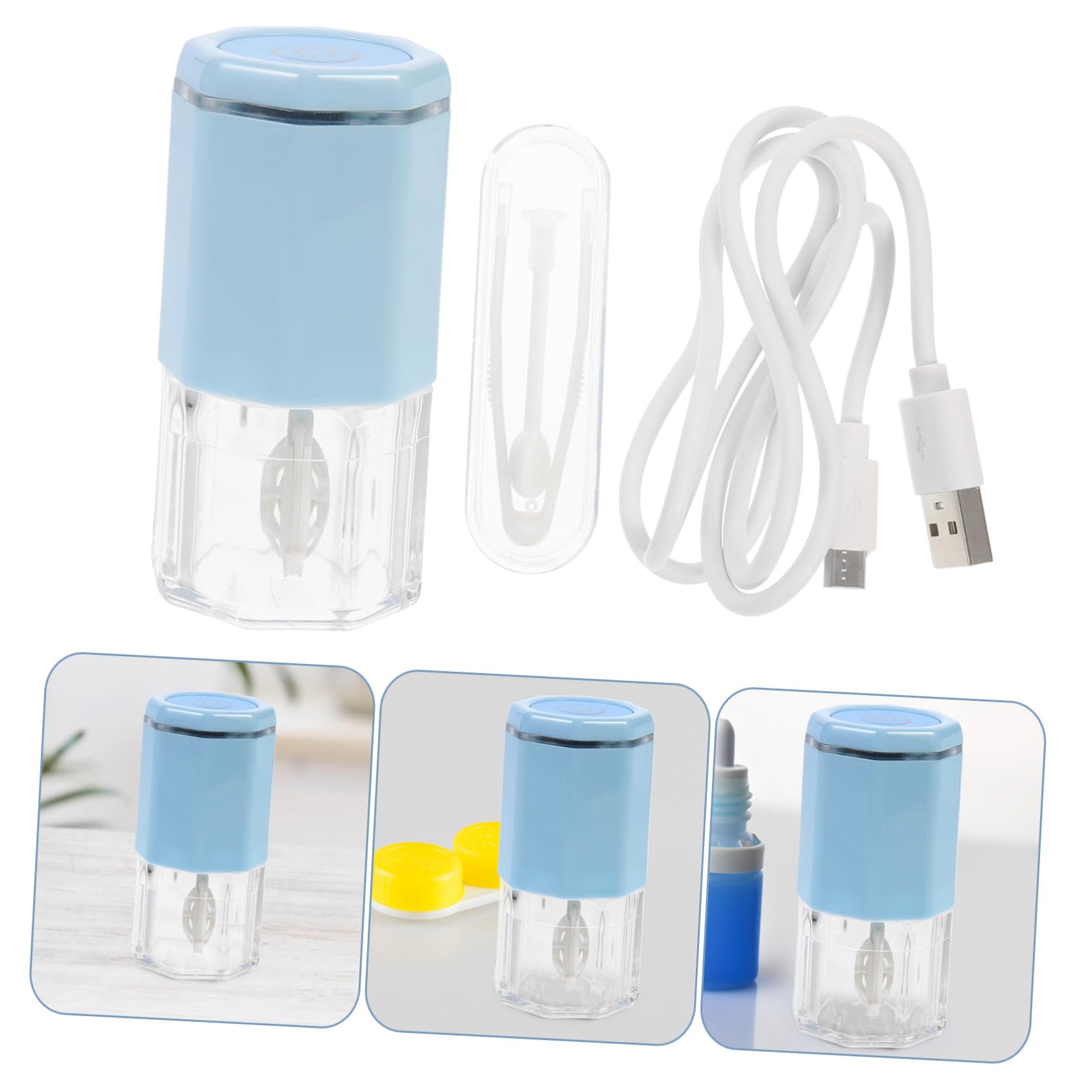 Healeved Pulitore per Lenti Contatto Completamente Automatico Macchina per Lavaggio delle Lenti Pratico e Resistente Rimuove Efficacemente Residuo di Sporco