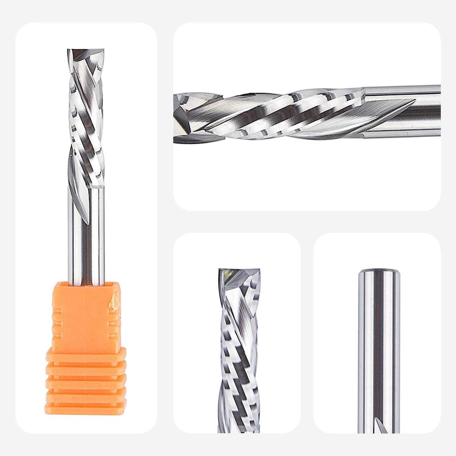 Fresa A Spirale SpeTool 6mm - Carburo HRC55 Per Legno E CNC, Taglio 22mm