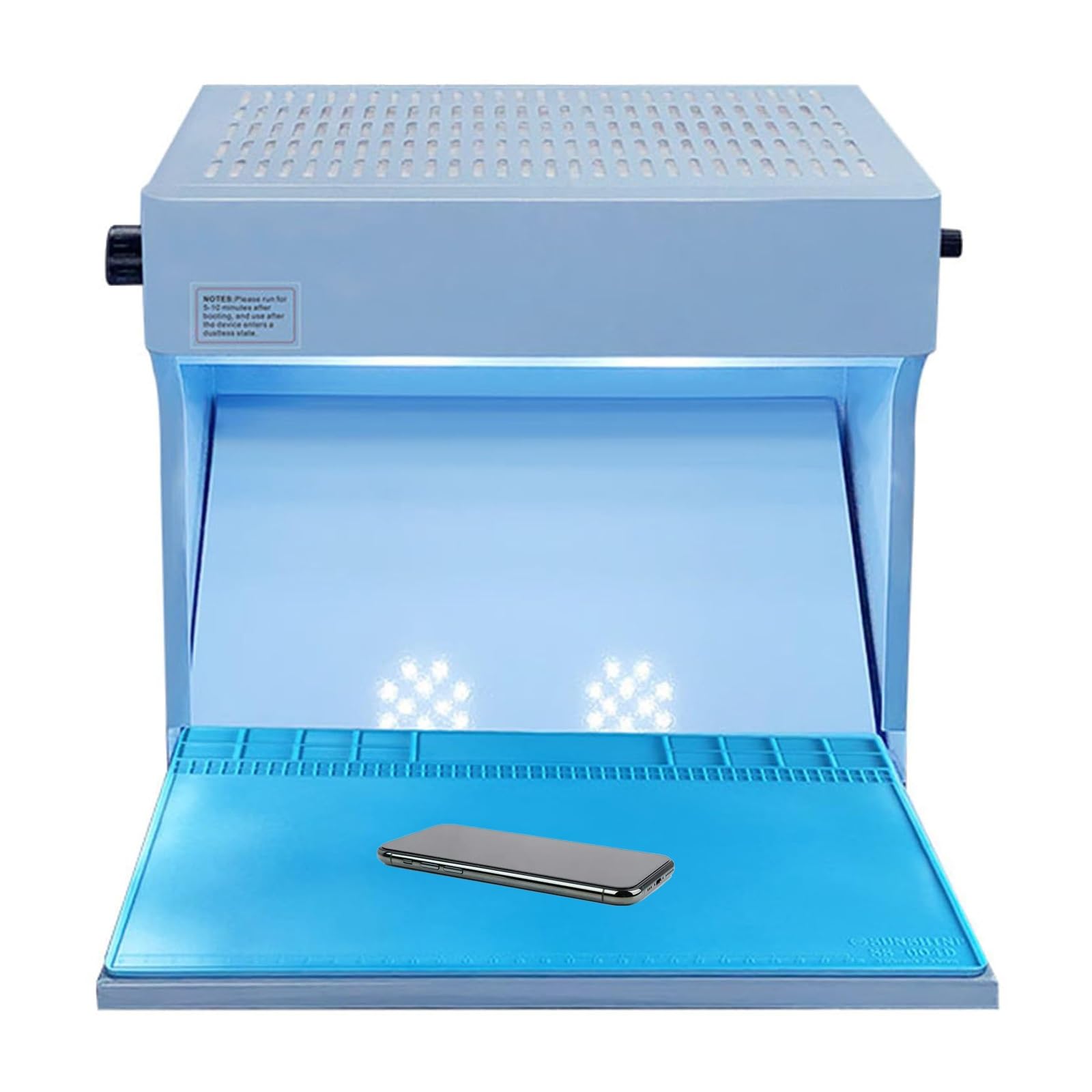 Vertikale Laminar Flow Hood Clean Bench Workstation mit zwei Ventilatoren und Filternetz, staubfreie Luftstrom-Werkbank für Elektronik-Reparatur