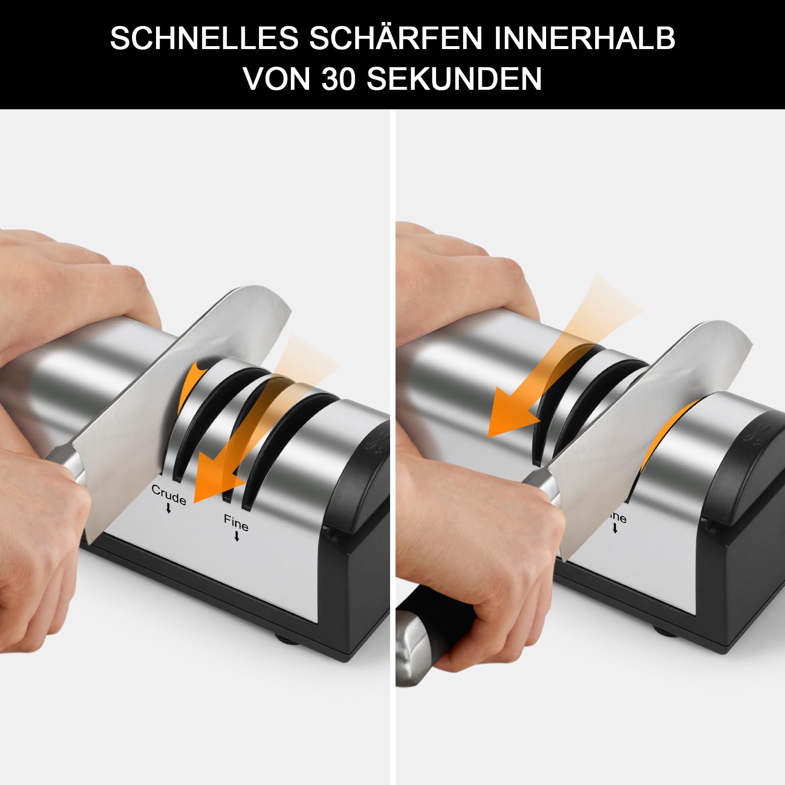 SOARFLY Aiguiseur Couteaux Électrique en Acier Inoxydable, Aiguiseur Couteaux Professionnel Haute Précision, Efficace Éguiseur de Couteau Durable, Aiguiseur Multifonction pour Couteaux de Cuisine