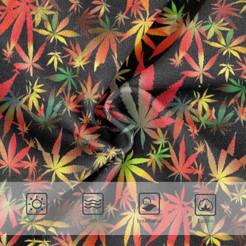 Joisal Cotton Toddlers Underwear Floral Gradient Orange Leaves Black Panties for Girl Durable Briefs Underpants 2t3