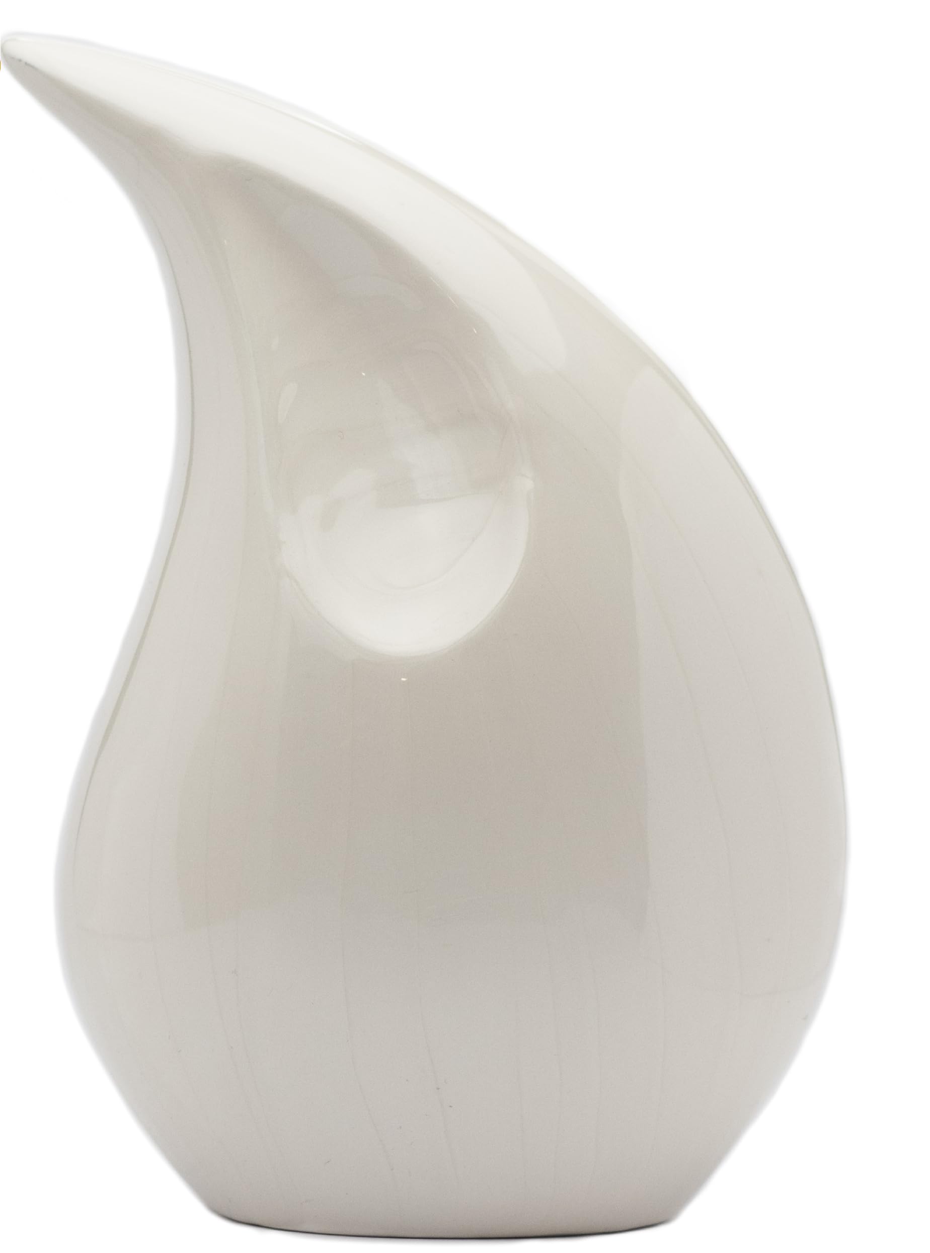 Royal Rapture White Urn For Ashes Cremation Memorial Funeral Teardrop Jar Love Urns Decorative Human Adult Child (, 12") Rt01-05