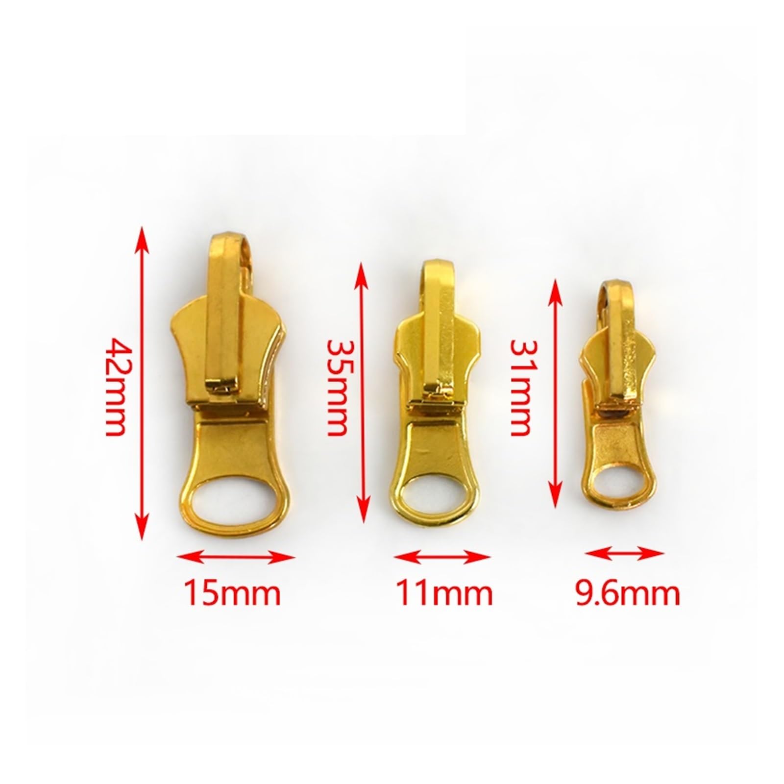 Tirones para deslizamientos de cremallera de metal Deslizadores de cremallera giratorios de doble cara, 5 uds., 3#5#8#, for nailon, Metal, resina, cabeza con cremallera, chaqueta DIY, accesorios de
