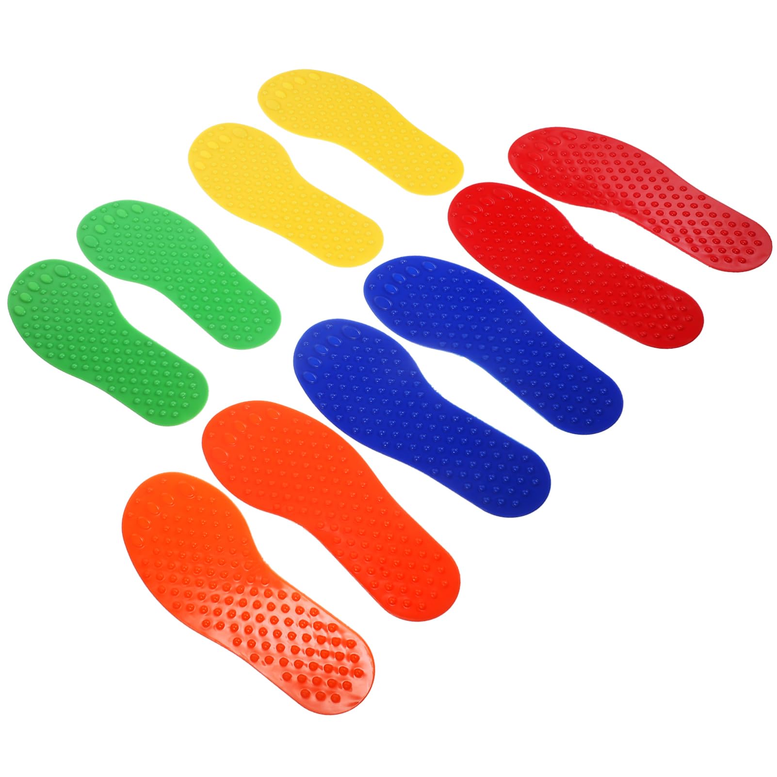Gogogmee 10Pcs Foot Shaped Floor Markers for Tennis Soccer Training Durable Spot Markers for Use Easy to Install Remove for Court Settings