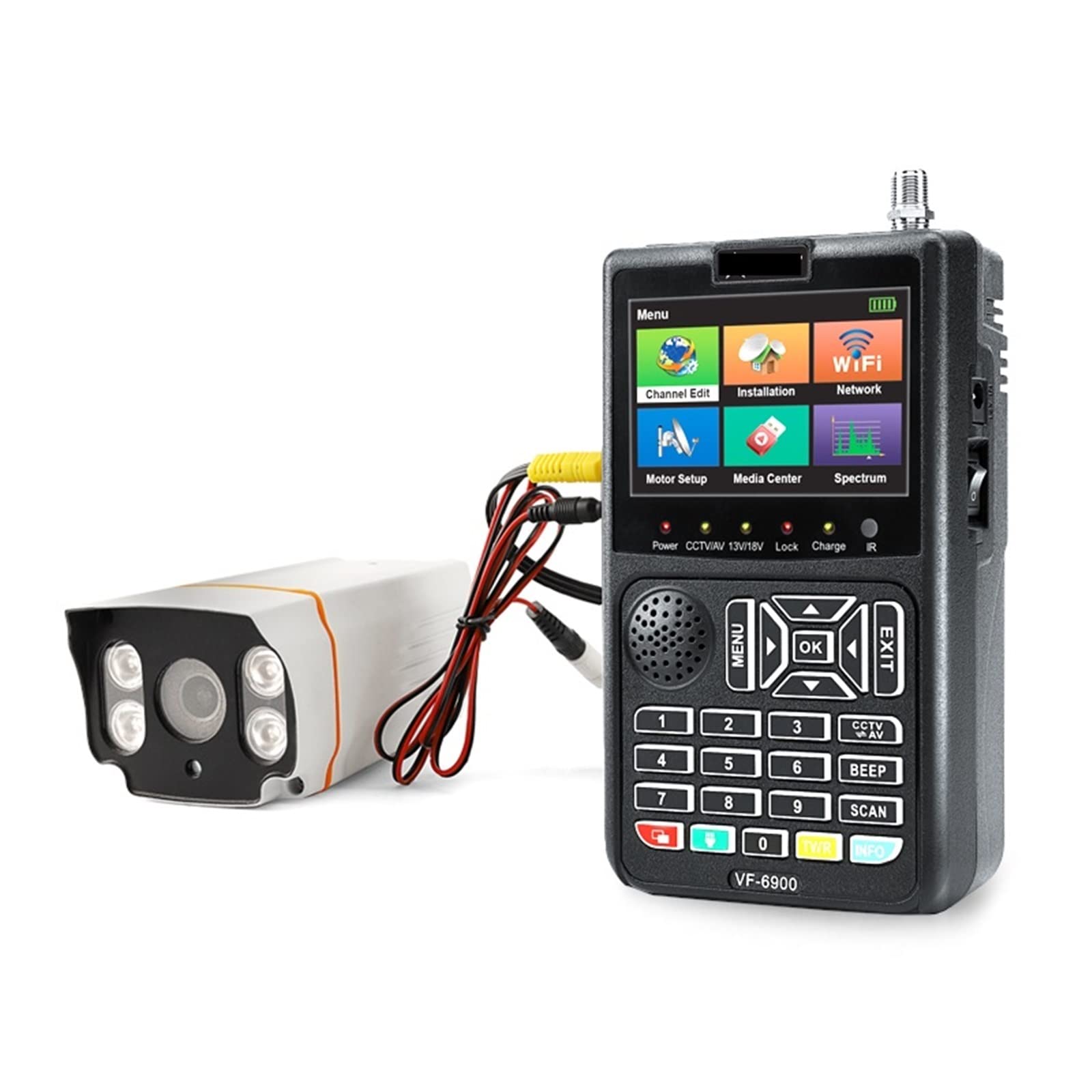 VF-6900 HD Digital Satellite Finder DVB-S/DVB S2/Finder Meter 3.5 "TFT LCD for Ricevitori TV Satellitare ST-5150 Decodificatore del ricevitore(VF-6900)
