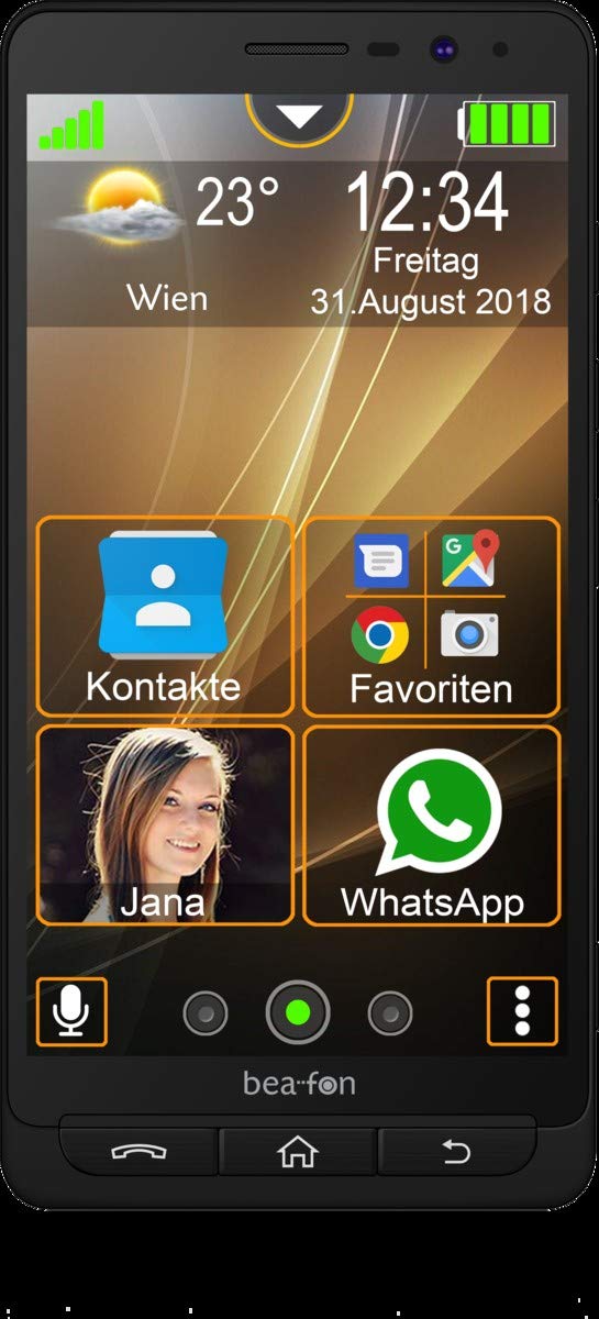 Beafon M5 Single-SIM(Nano SIM) 16GB ROM + 2GB RAM (GSM Only | No CDMA) Factory Unlocked 4G/LTE Smartphone (Black) - International Version