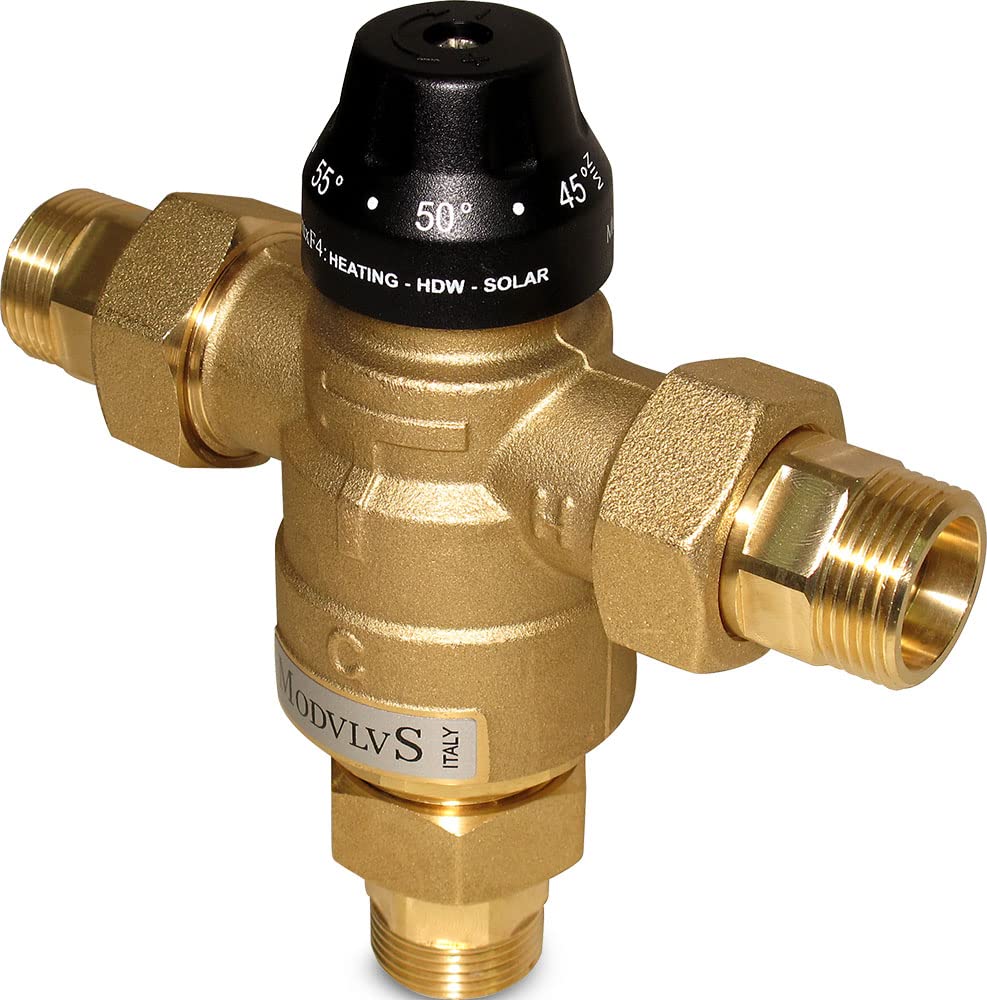 Válvula mezcladora termostática asimétrica Multimix Max 120 °C de 45 a 70 °C KVS 4.0 – Boquillas de 3/4"