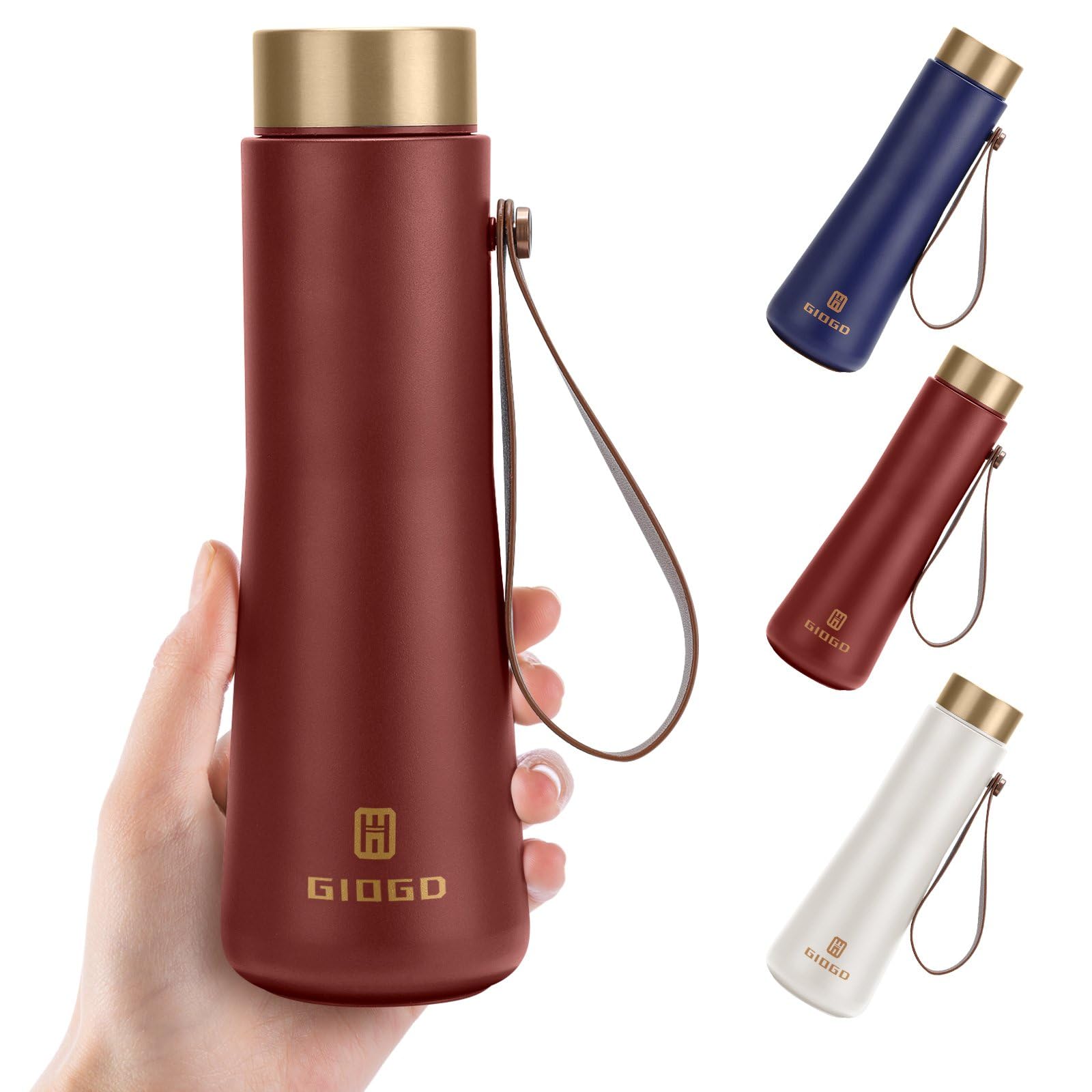 Stainless Steel Thermo Slim Water Bottles Insulated Vacuum 400ml/13.5oz Water Flask Thermal Water Bottles Thermo for Hot and Cold Drinks Coffee Water