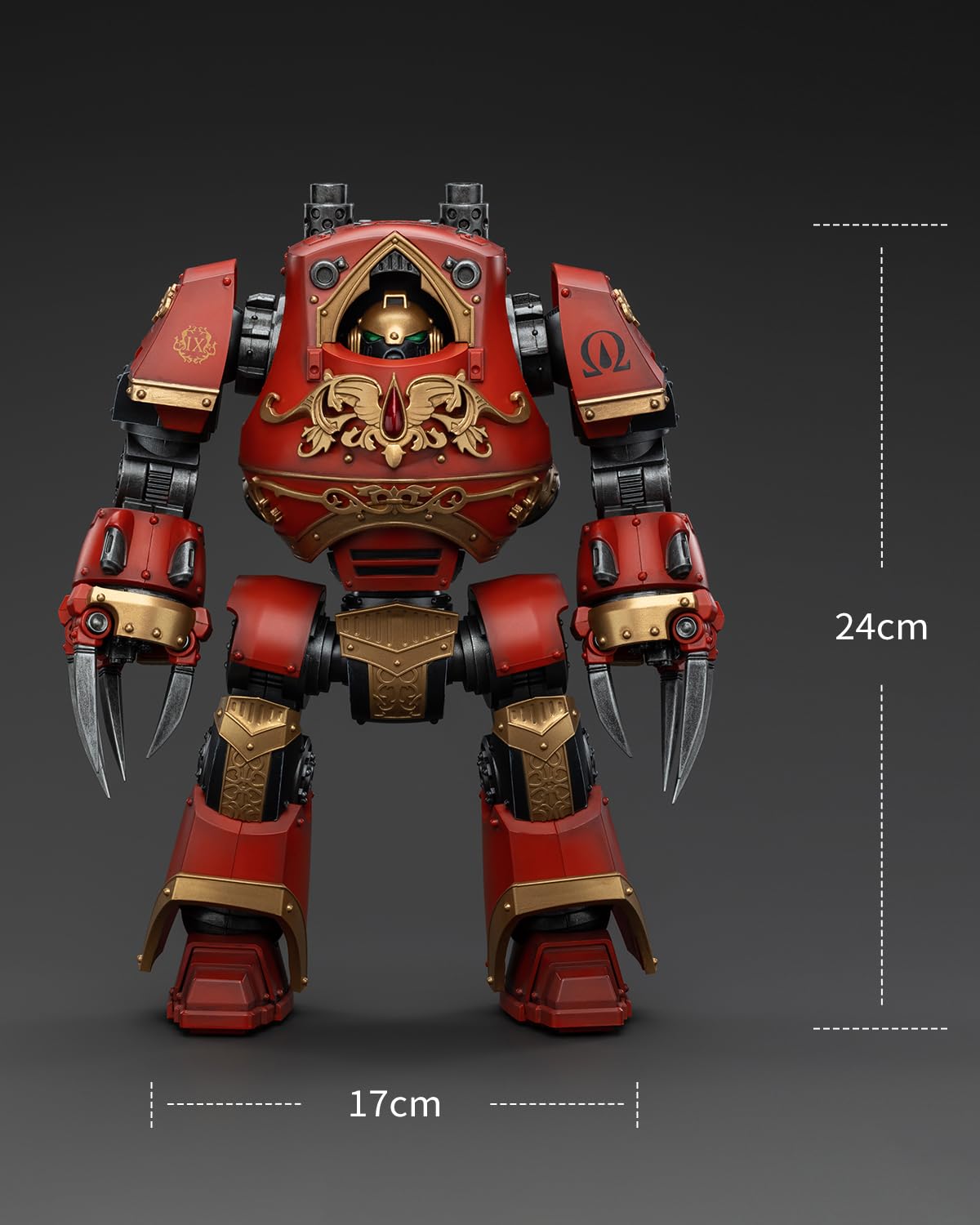 GWTCTOY JoyToy GW 40K oryginalna licencja 1:18 figurka akcji, Blood Angels Contemptor-Incaendius Dreadnought, 24 cm zestawy do montażu figurek kolekcjonerskich