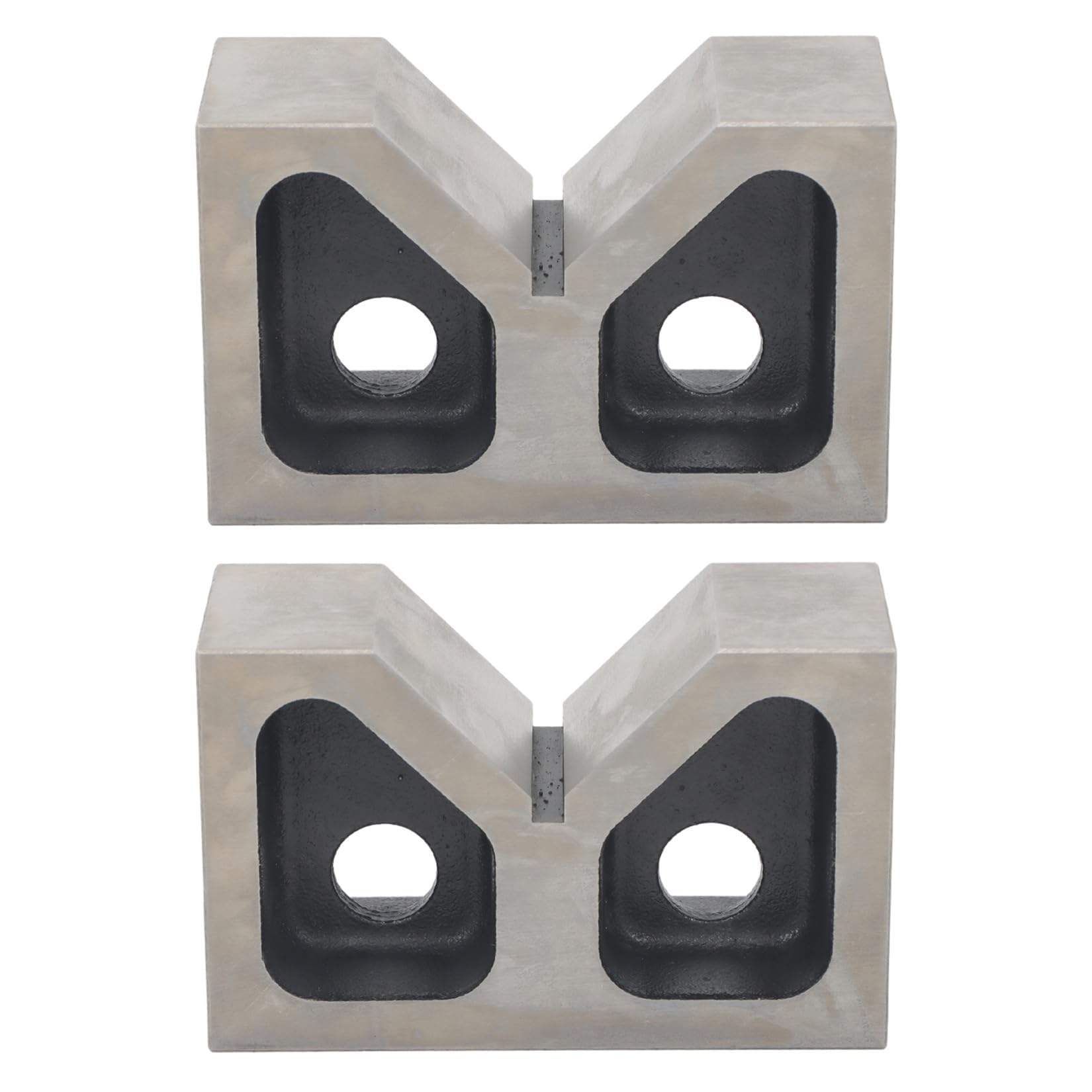 SOHNVWTGD Accuracy Ground 5" Cast Iron V-s - Matched Pair for Machining and Inspection 5" x 3-1/8" x 2" - 90° V-Groove, Hardened
