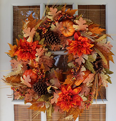Oakwood Silk Fall Door Wreath