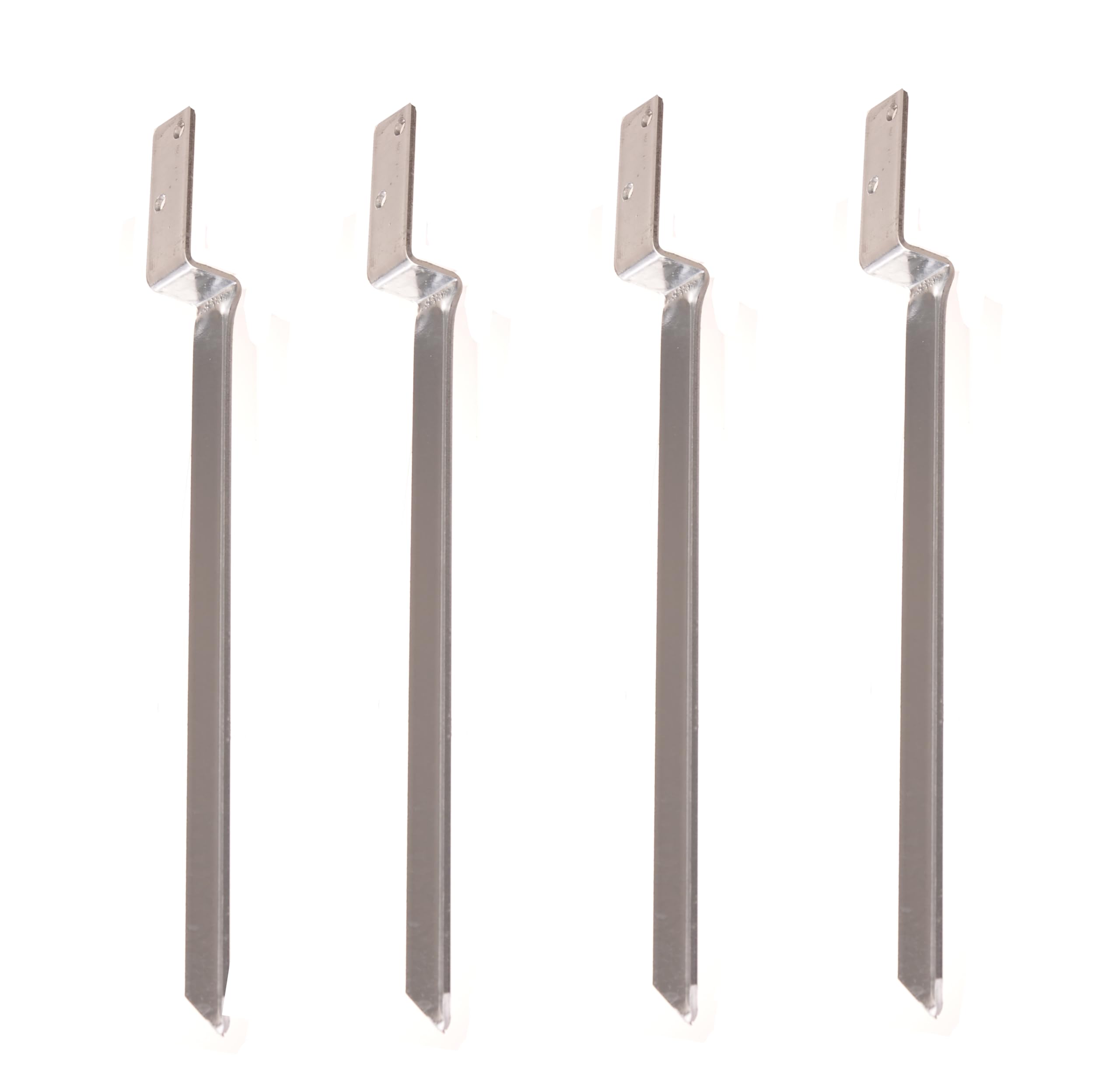 Set di 4 supporti per pali a forma di L, 50 cm, manicotto in acciaio zincato a caldo, ancoraggio a terra per pali in legno, recinzione, pergolato e altalena, spessore 4 mm