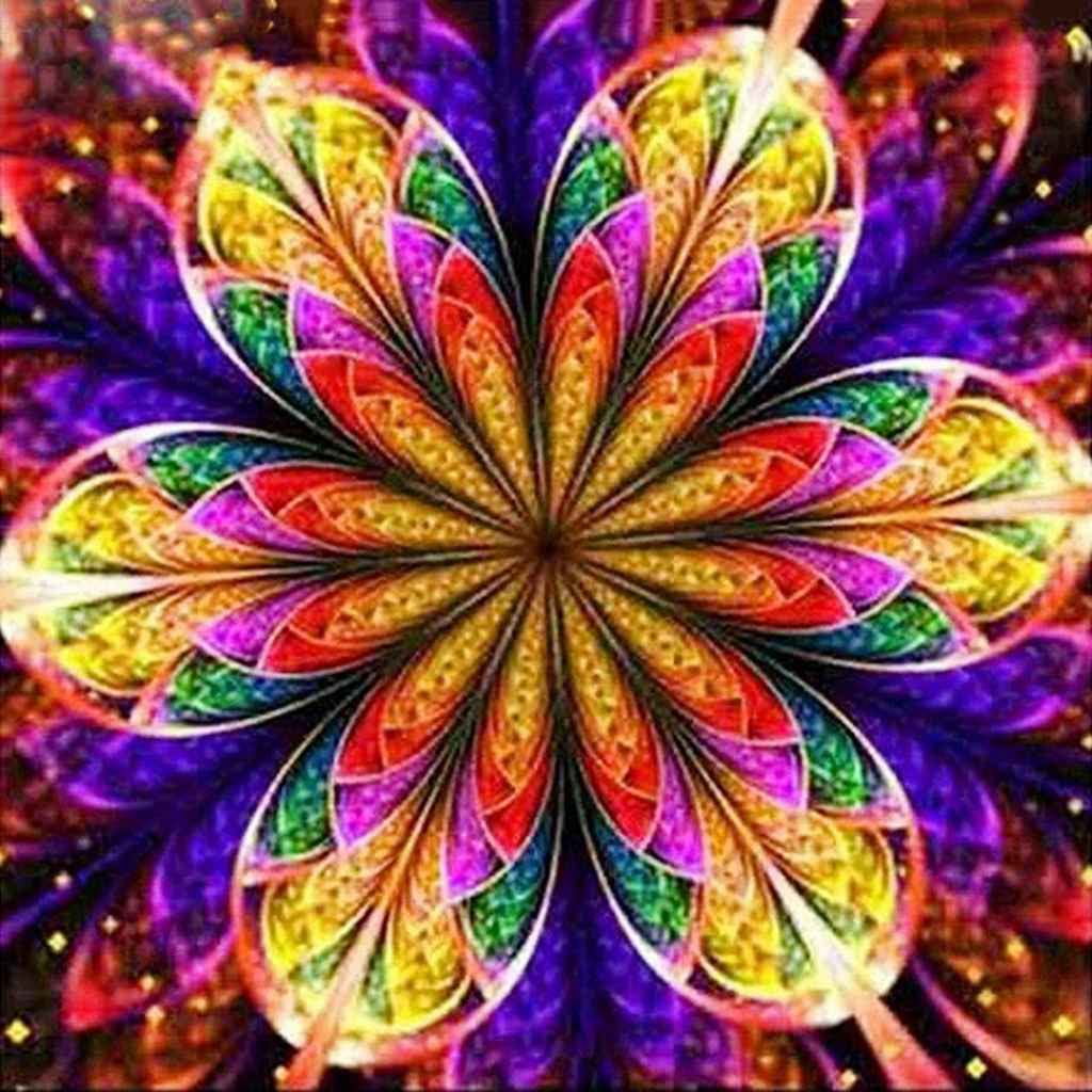 VNLMKS 5D DIY Diamond Painting Trapano Completo Kit Punto Croce Pittura Diamante Kit Pittura Mosaico con Numeri Fiori astratti colorati Strass Ricamo Diamante Art per Adulti Bambini30x40cm