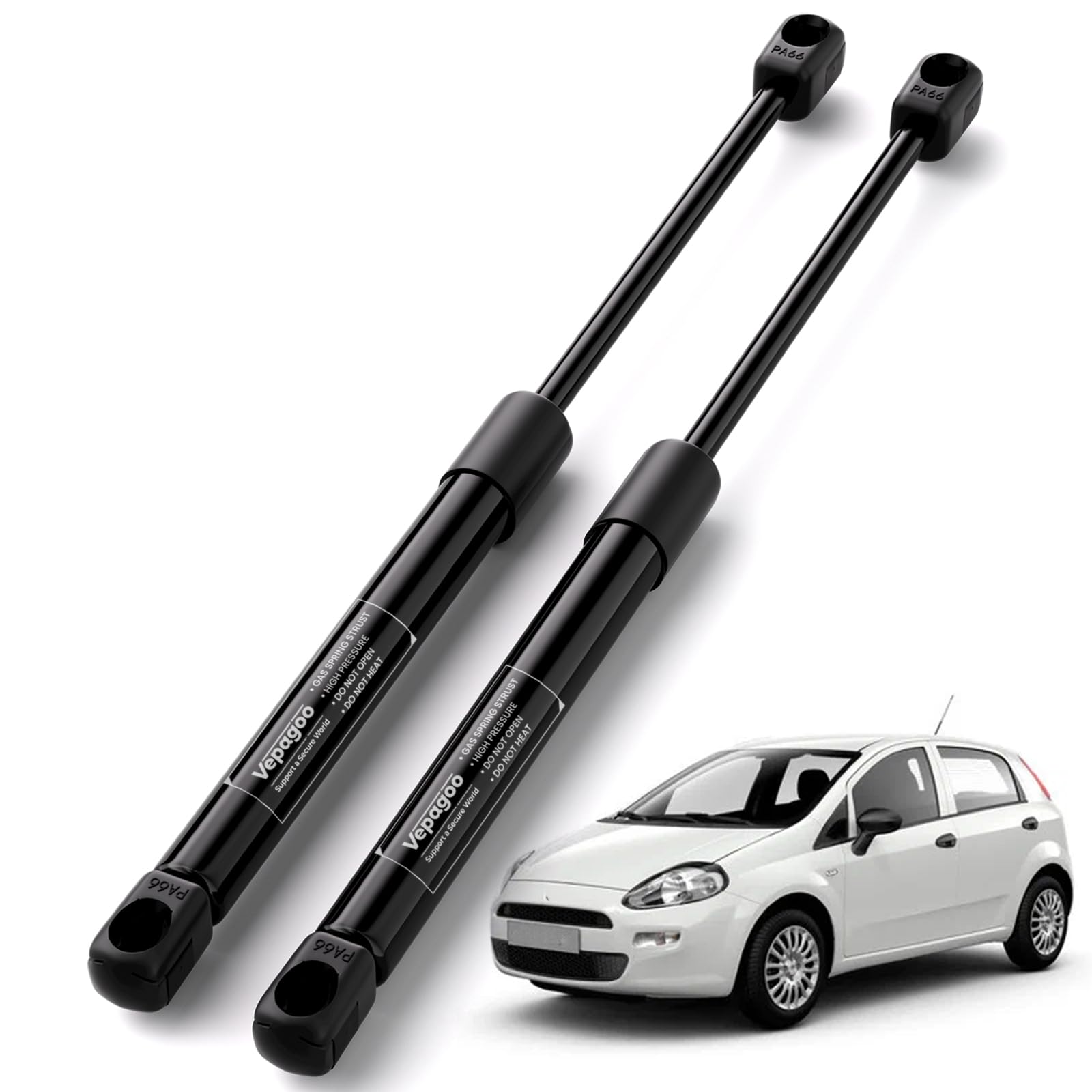 Vepagoo 2Pcs Verins de Coffre pour Fiat Punto II 1999-2012 Verin Hydraulique Compatibles pour 46524678, 46744596 vérin de hayon