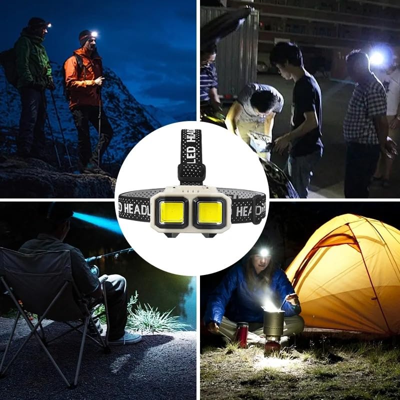 Linist Ultra Bright Waterproof CREE LED Rechargeable Headlamp – Weatherproof Head Torch,USB Charging, Power Display, and Adjustable Spotlight for Camping, Cycling, Hiking, Caving, and Hunting 4
