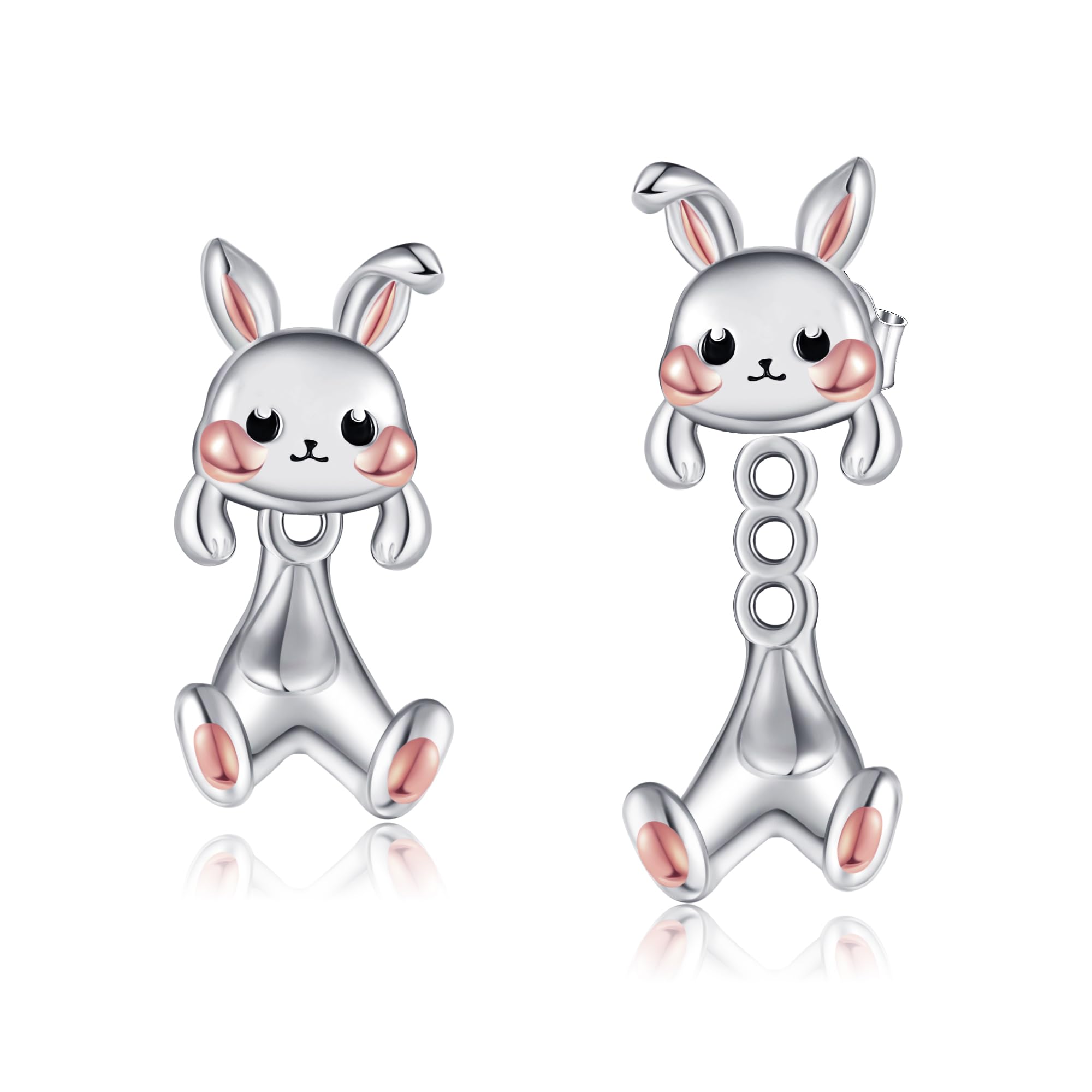 VONALA Bunny Earrings for Women 925 Sterling Silver Rabbit Earrings