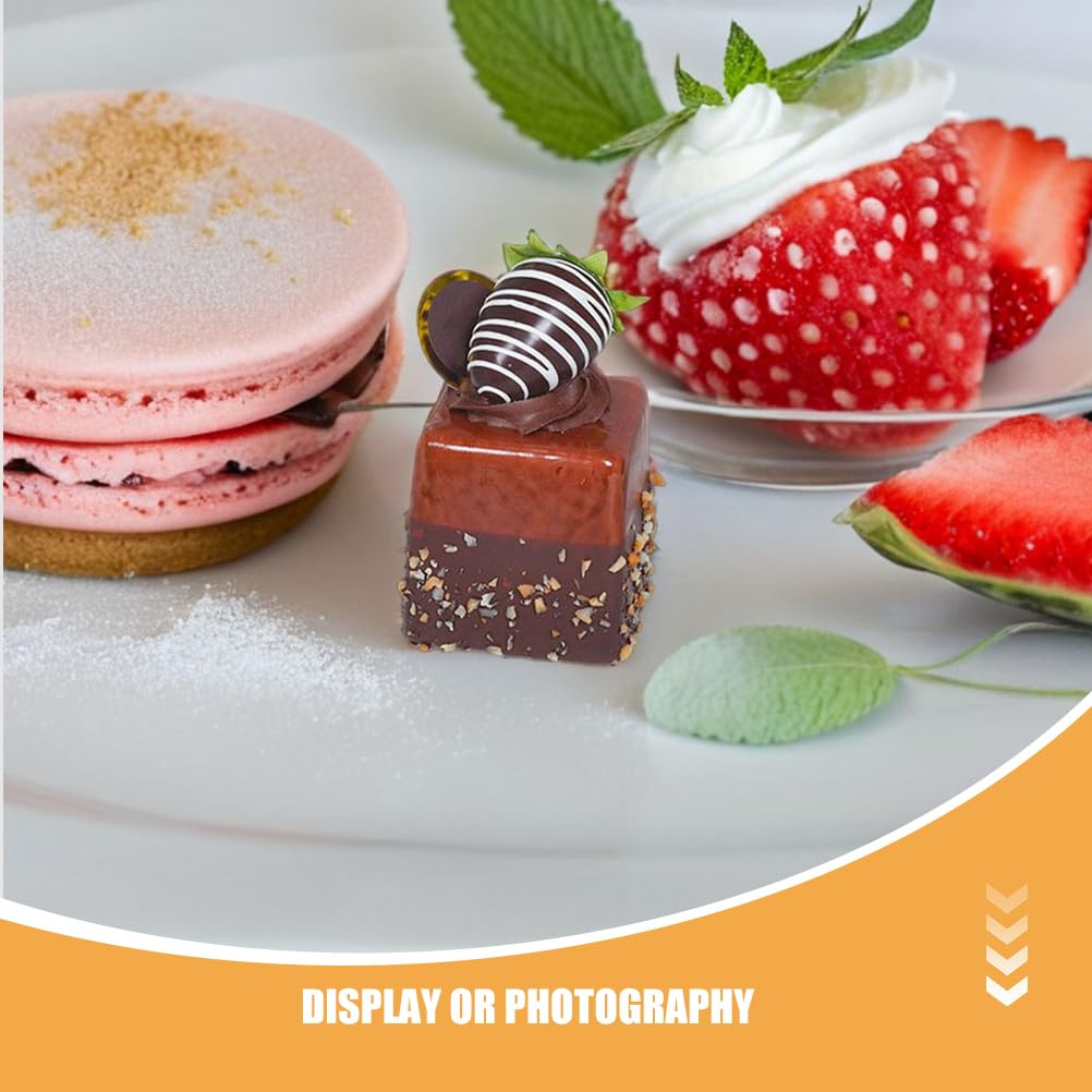 Mipcase 8pezzi Torta Simulata al Gusto di Fragola Francese di Cibo Artificiale Base Magnetica Espositore per Torte Finte Decorazioni da Cucina Accessori per Stand per Fotografie