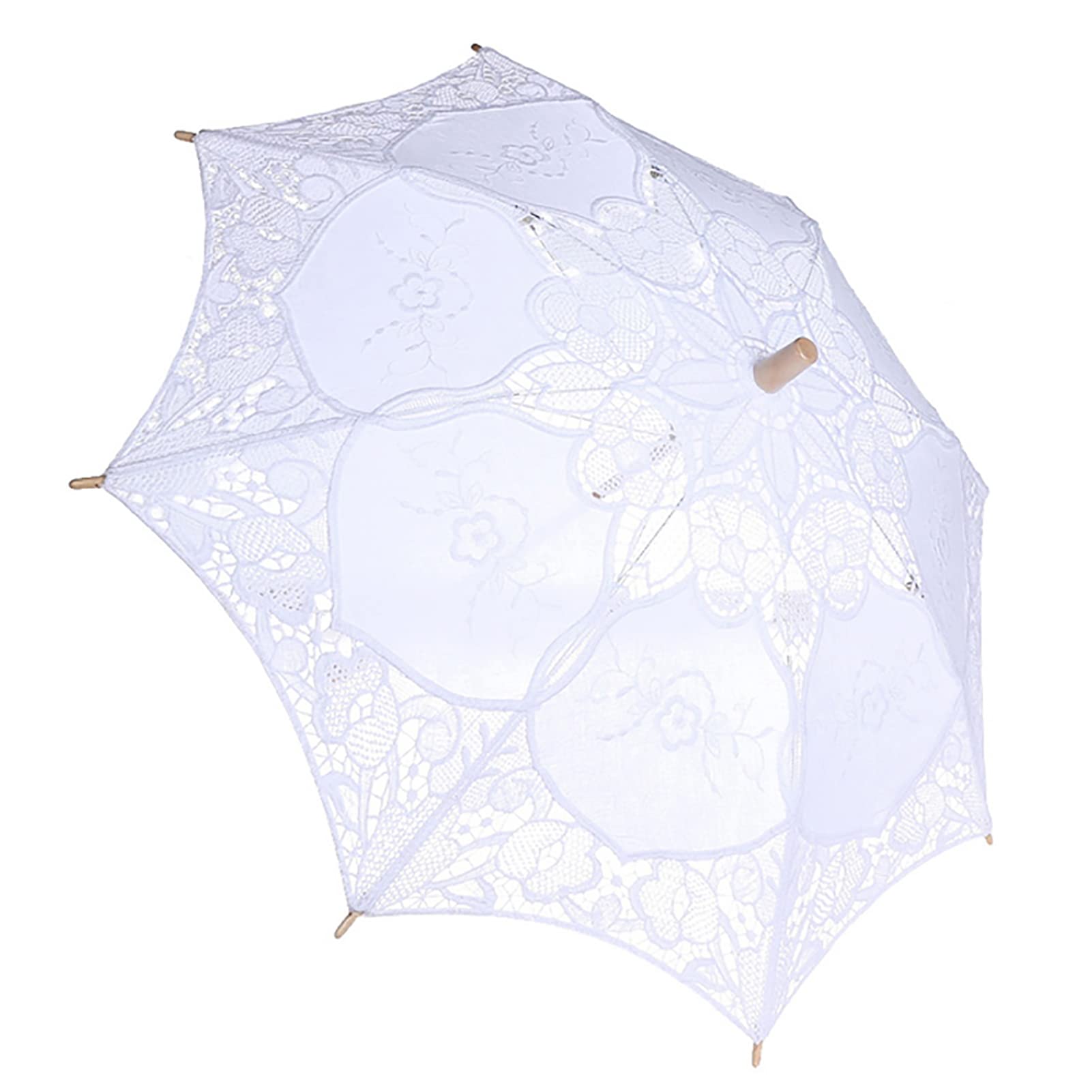 Parasol en dentelle blanche, Lady Wedding Lace Umbrella pour femme Décoration de mariage Accessoires photo