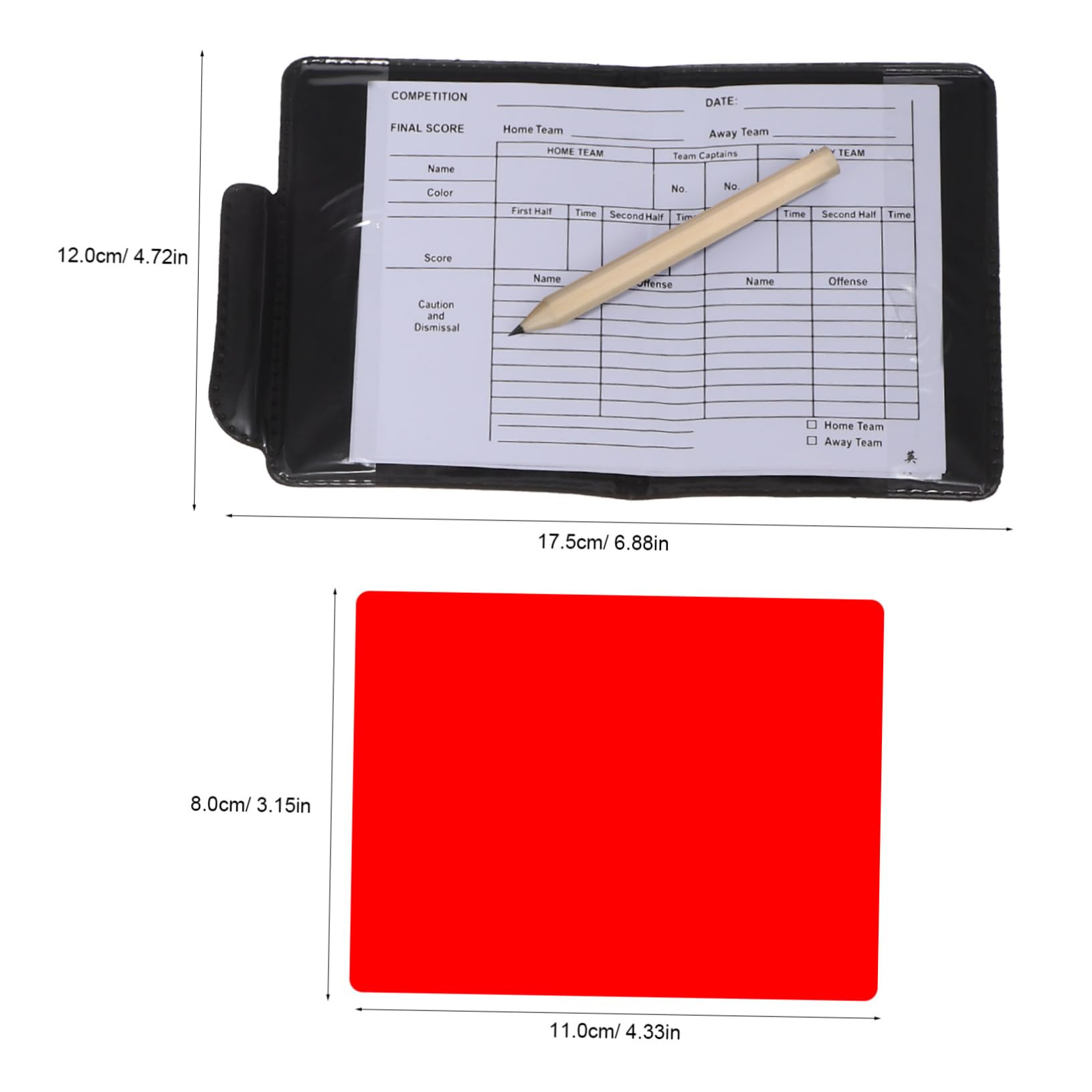 ifundom 1 Set Referee Kit Cards Whistle Score Sheet and Portable Case for Soccer and Sports Events