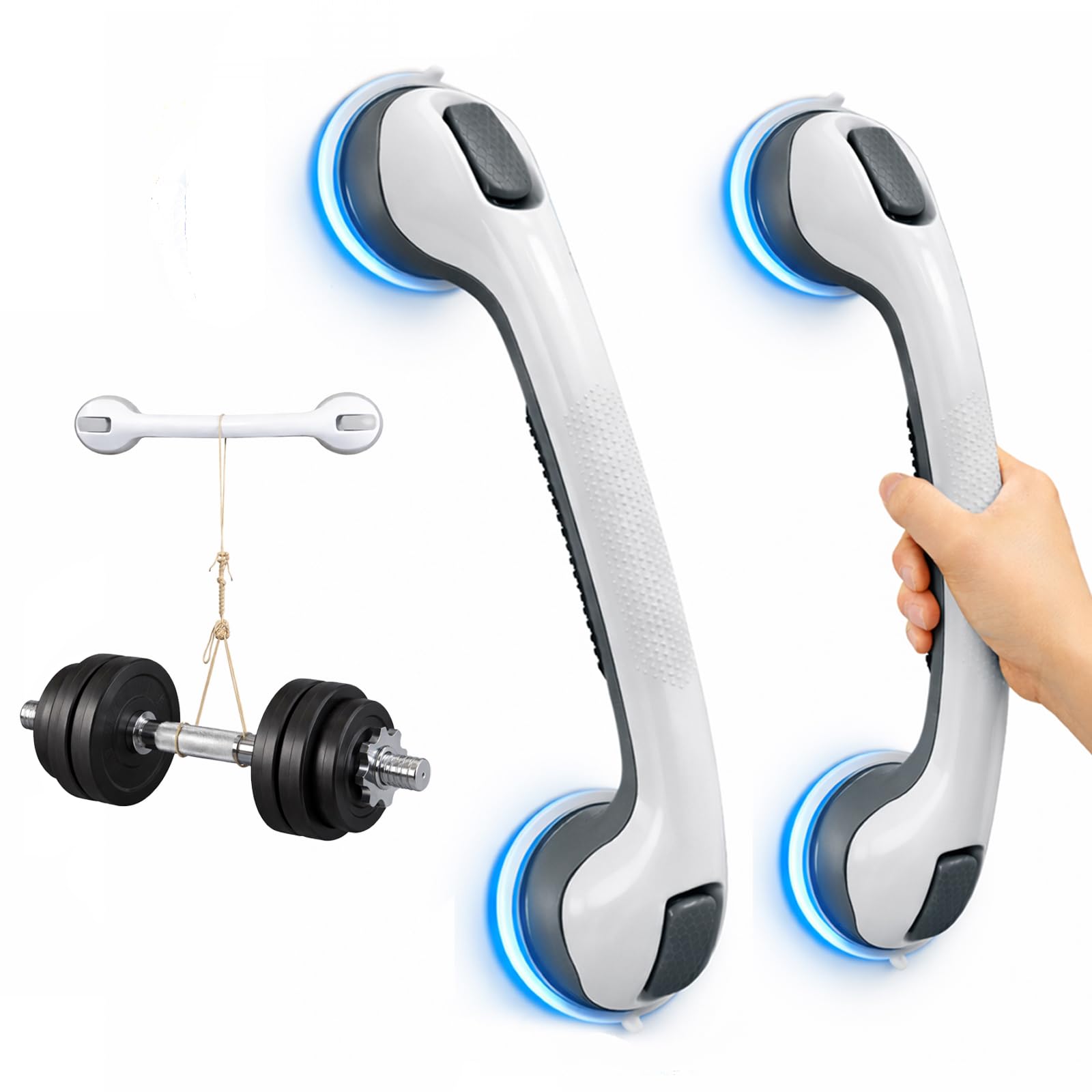 Photo 1 of ZONORAY Grab Bars for Bathtubs & Showers, 16.5" Suction Cup Grab Bars