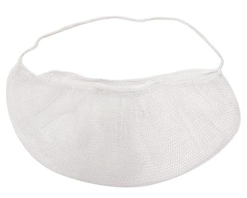 50 piezas de cubierta de barba de nailon blanco protector de barba para hombres, servicio de alimentos, cocina, limpieza, construcción, hogar,