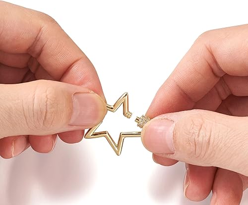 Miniatura 27 de Fashewelry 5 piezas de llavero de tornillo mixto, mosquetón, cierre de mosquetón chapado en oro de 18 quilates, hebilla de cierre de gancho