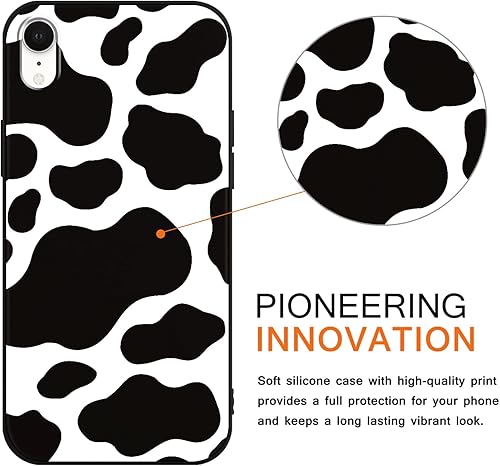 Miniatura 2 de Paquete de 3 fundas de teléfono para Apple iPhone XR de 6.1 pulgadas, diseño de vaca para Apple iPhone XR de 6.1 pulgadas, suave mate, delgada, a