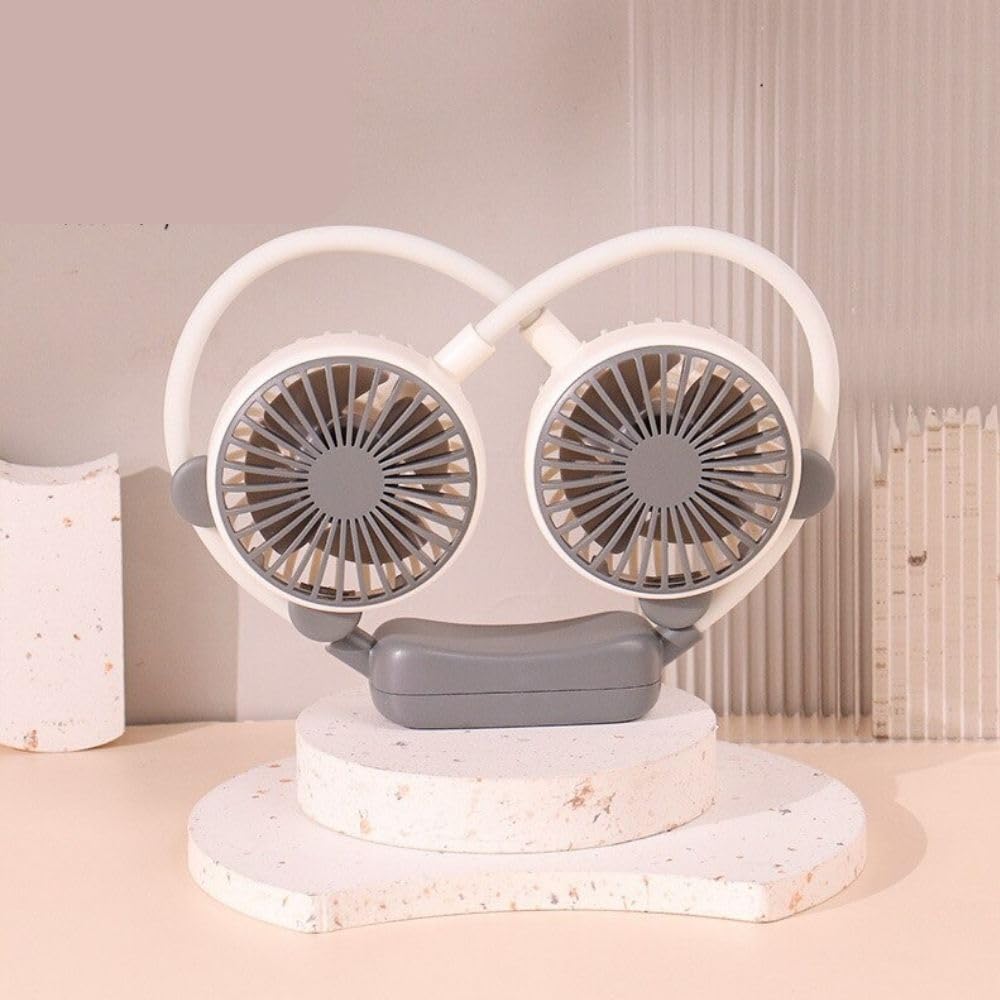 Happy Hues® Neck Fan USB Rechargeable360 Degree Rotatable- Bendable Hose Operated Neckband Fan - 2 Gears Wind Speed Personal Fan for Hot Flashes Home Office Travel Outdoor Sports (B0CDX94WW5) Amazon Price History, Amazon Price Tracker