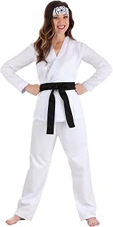 Karate Kid Costume for Women | Daniel-San Martial Arts Outfit for Halloween | Tunic, Pants, Belt, & Headband