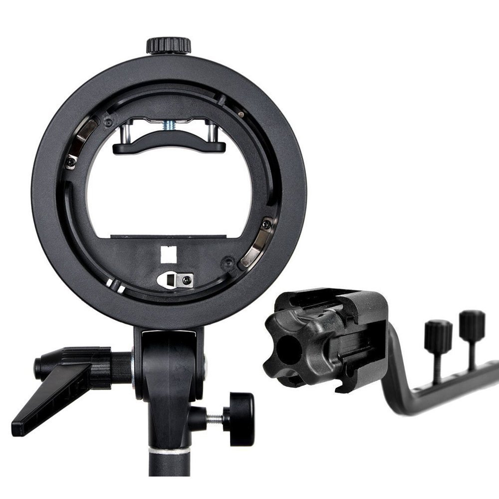 Godox S-Type-Speedlite Bracket EG Halter für Elinchrom Berg Blitz schwarz
