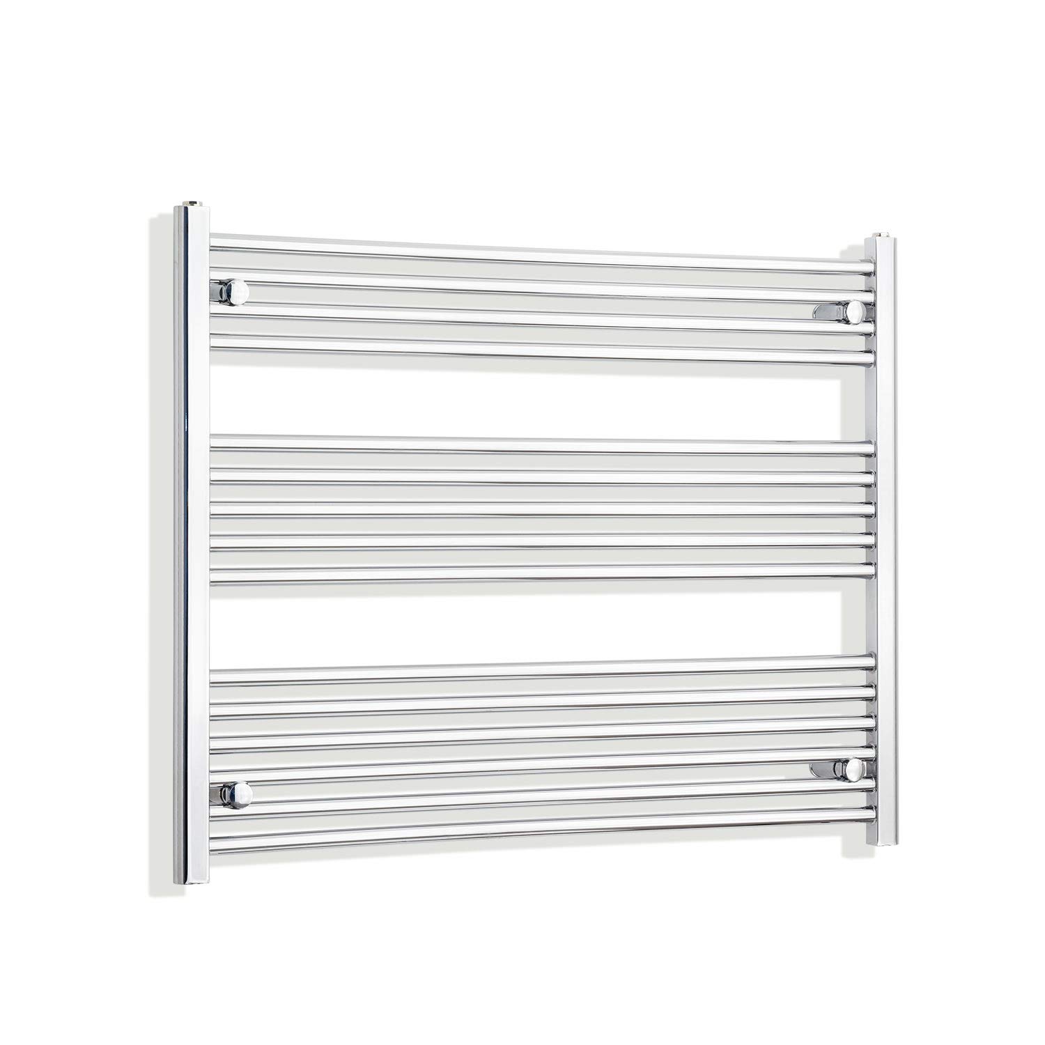 Companyblue 900mm Wide Chrome Heated Towel Rail Radiator Flat/Straight Ladder for Stylish Bathroom (900 x 800 mm)