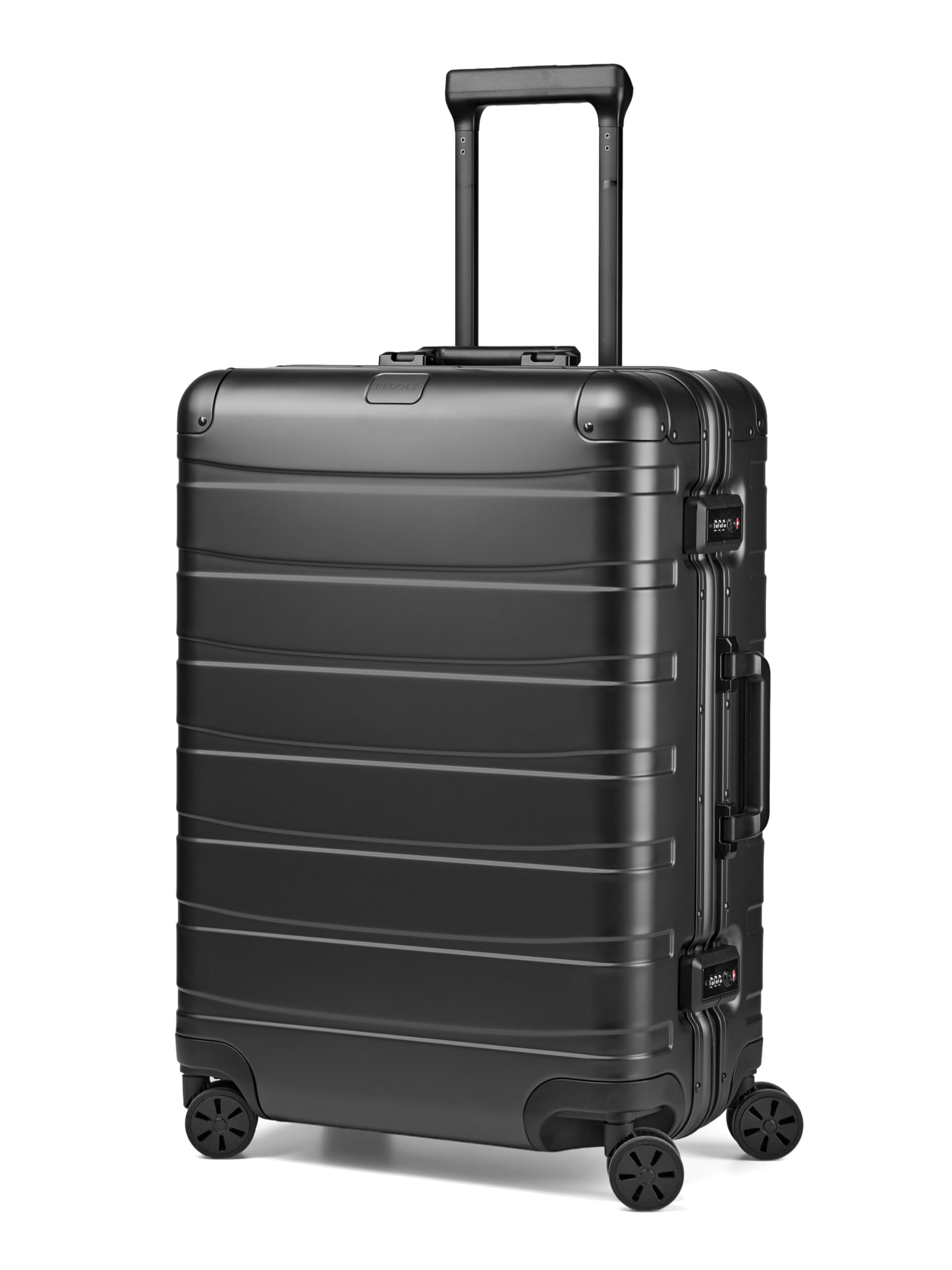REDOLZ Pro Aluminium Check-In Koffer 66x46x26 cm Mittelgroß Hartschale Trolley 4-Rollen Spinner Reisegepäck 60 Liter